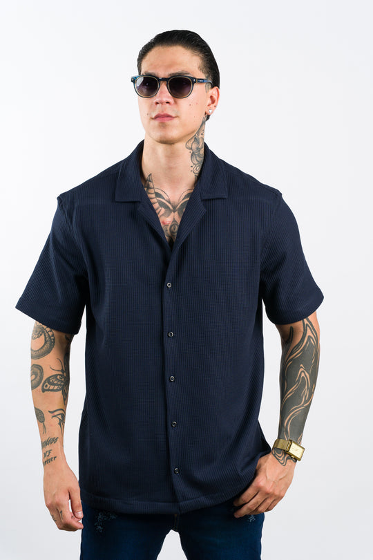 Camisa Text Q Azul Navy