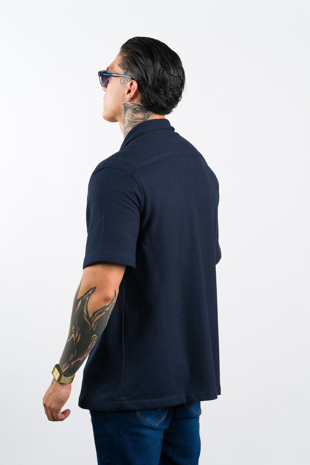 Camisa Text Q Azul Navy
