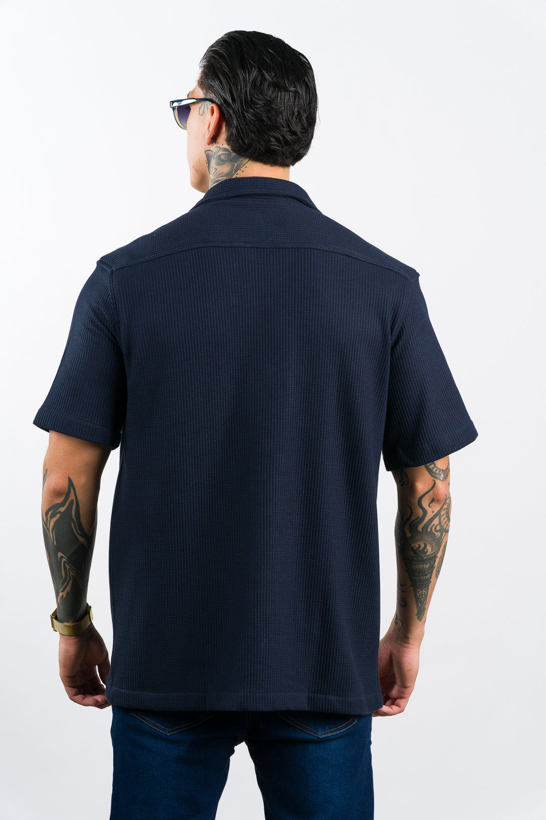 Camisa Text Q Azul Navy