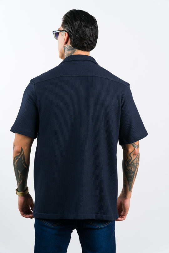 Camisa Text Q Azul Navy