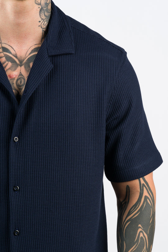 Camisa Text Q Azul Navy