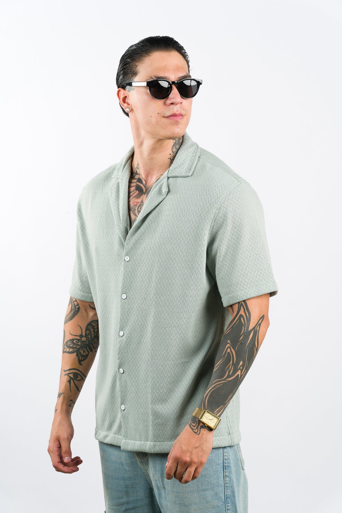 Camisa Over Tejida SZ Verde SE - Voszmen