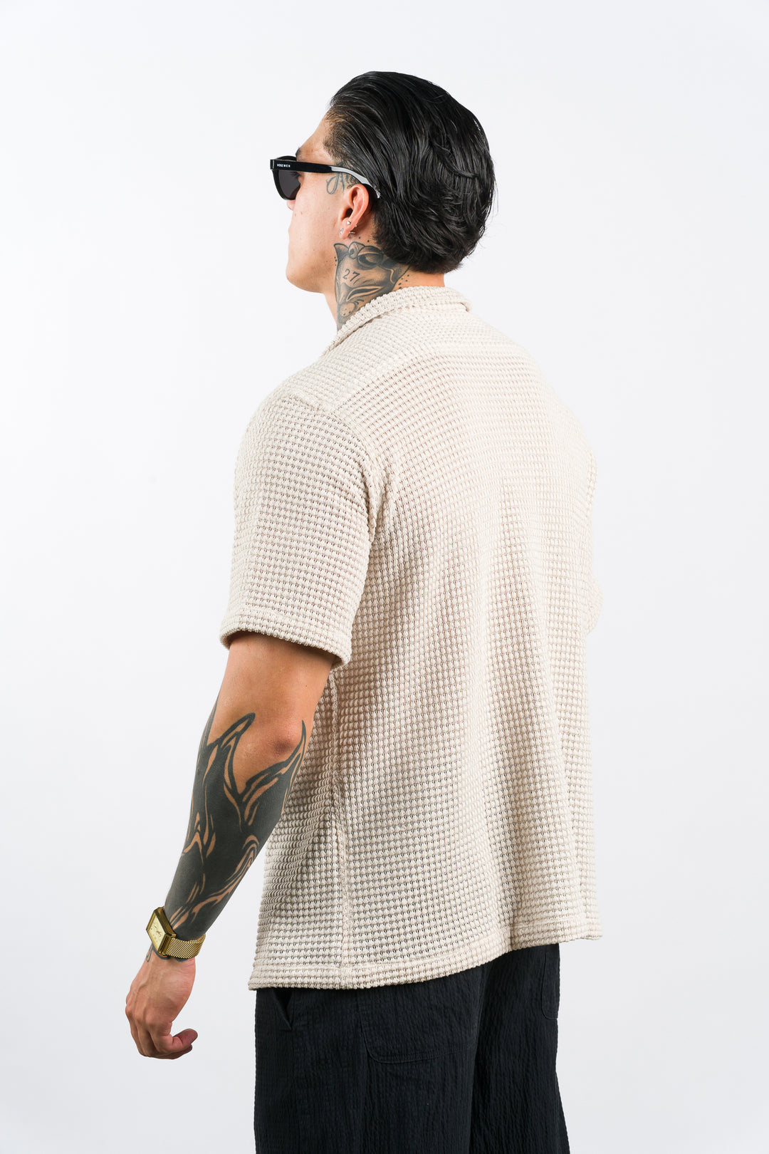 Camisa Text Ma Beige