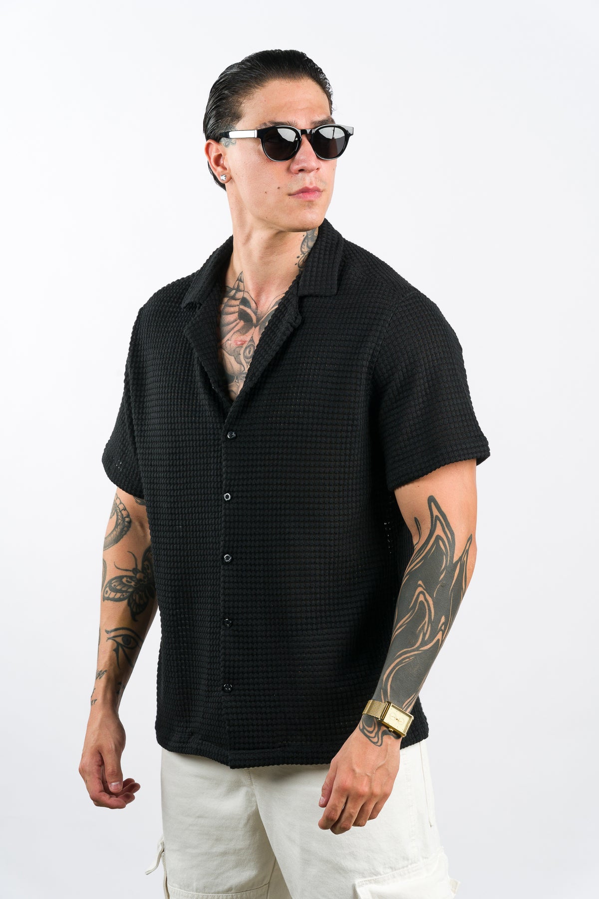 Camisa Text Ma Negro