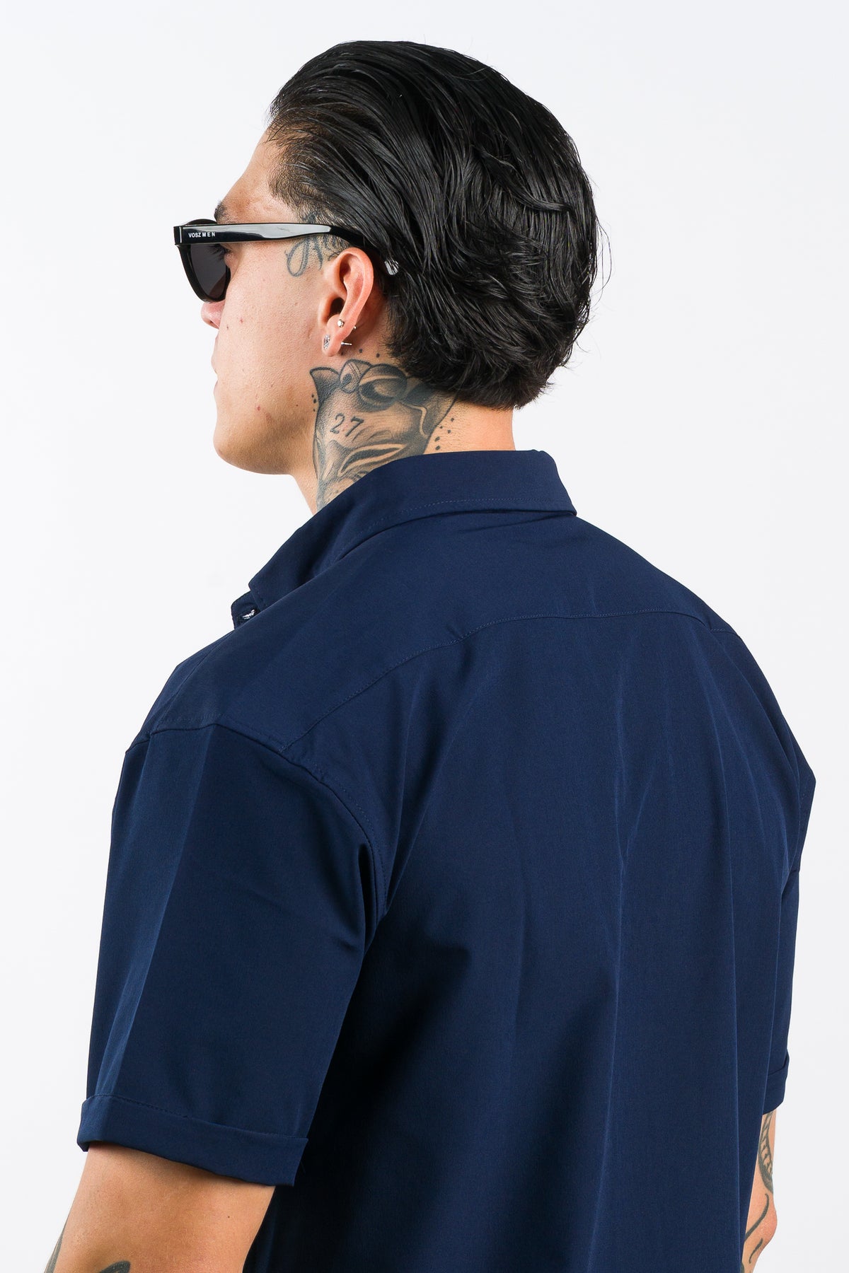 Camisa Button Triple Azul Navy