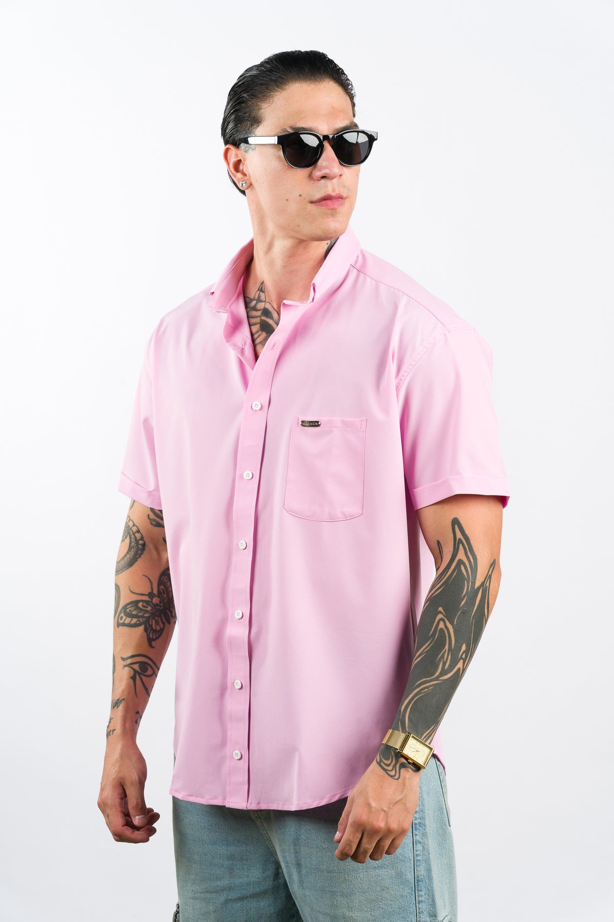 Camisa Button Triple Pink