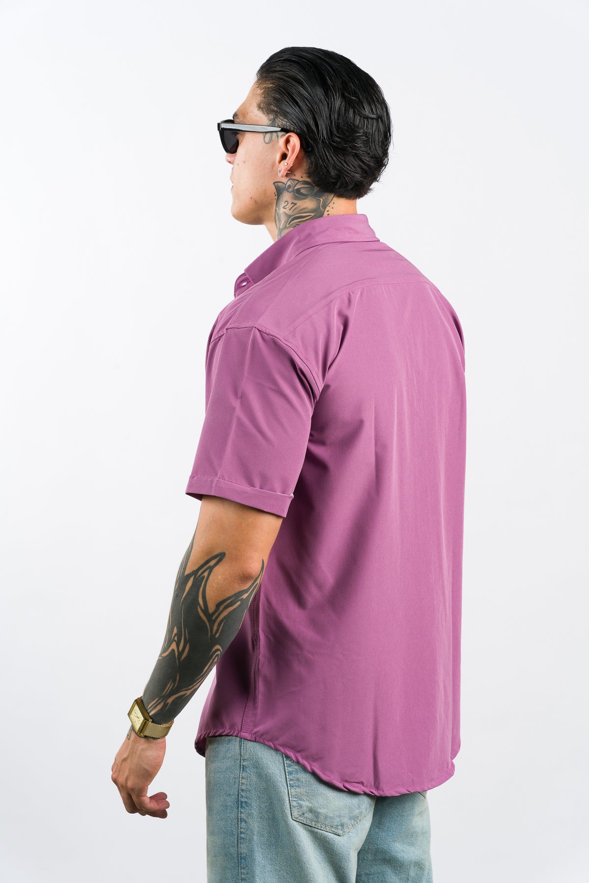 Camisa Button Triple Purple O