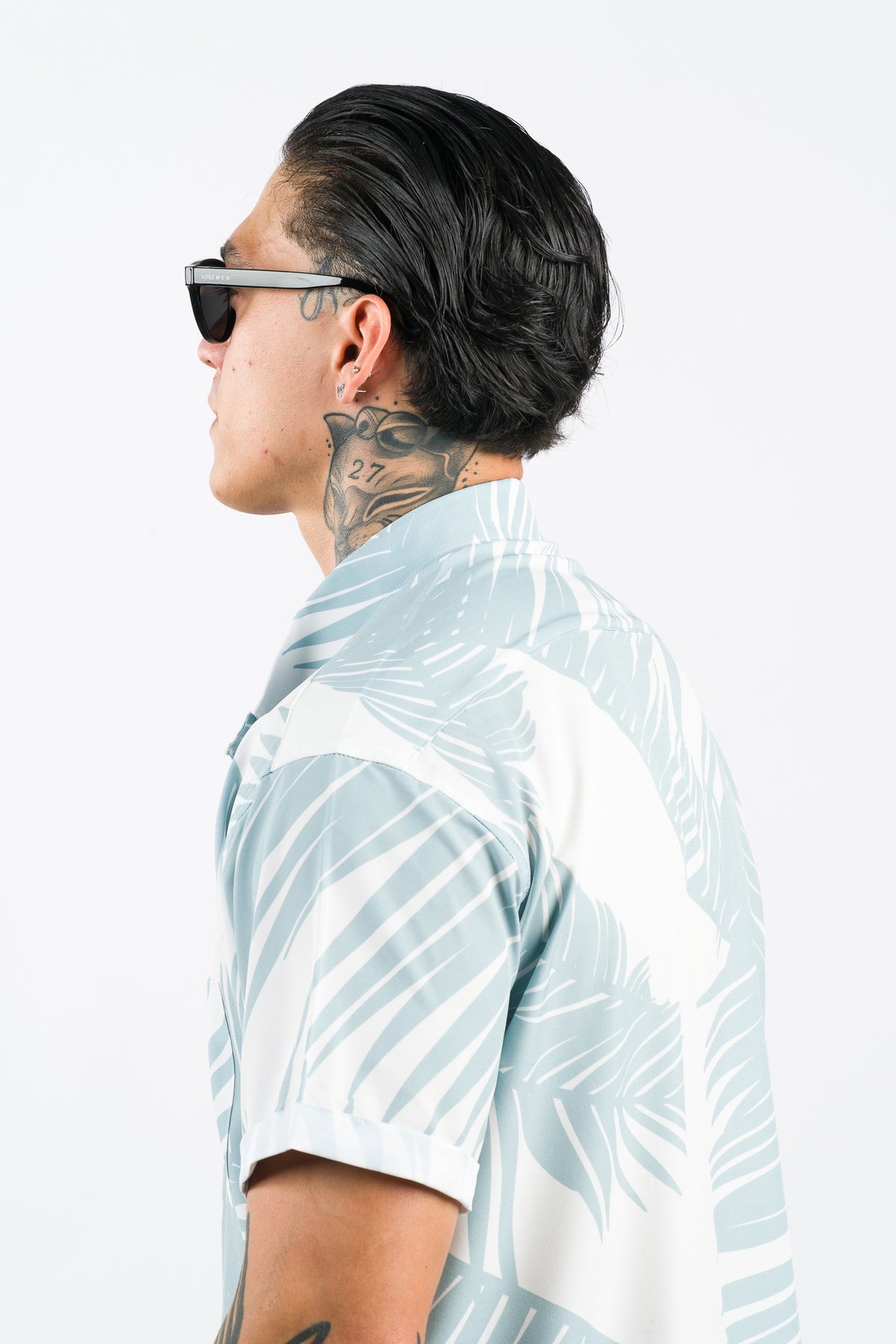 Camisa Button Mint Palm