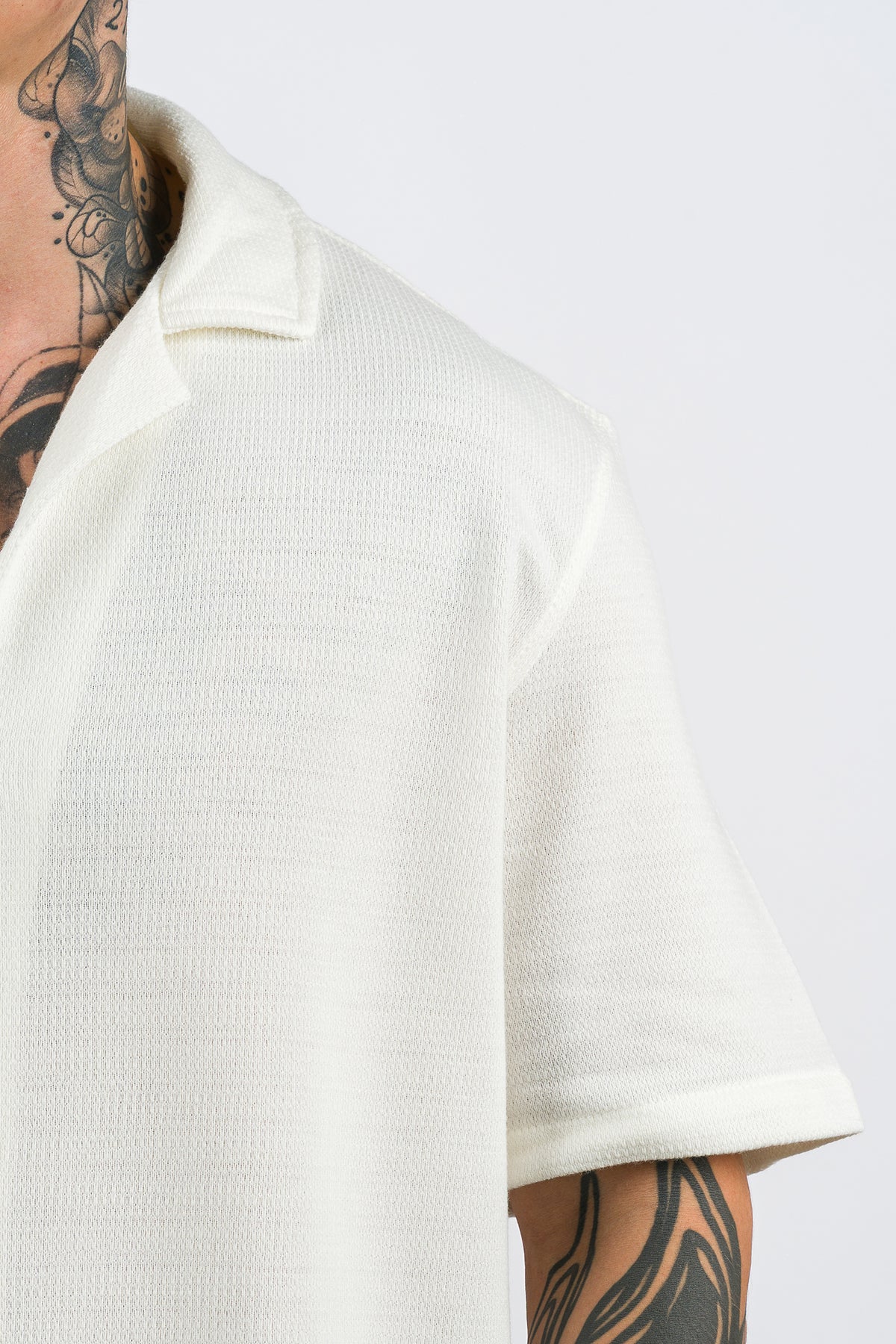 Camisa Over Tejida LN Blanco H - Voszmen