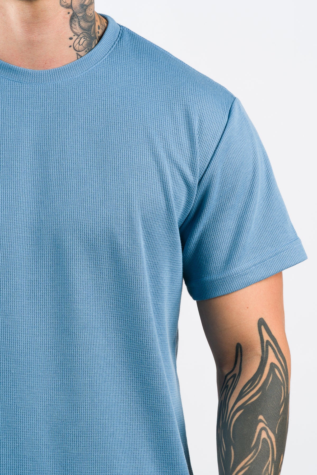 T-Shirt Text M Gray Blue