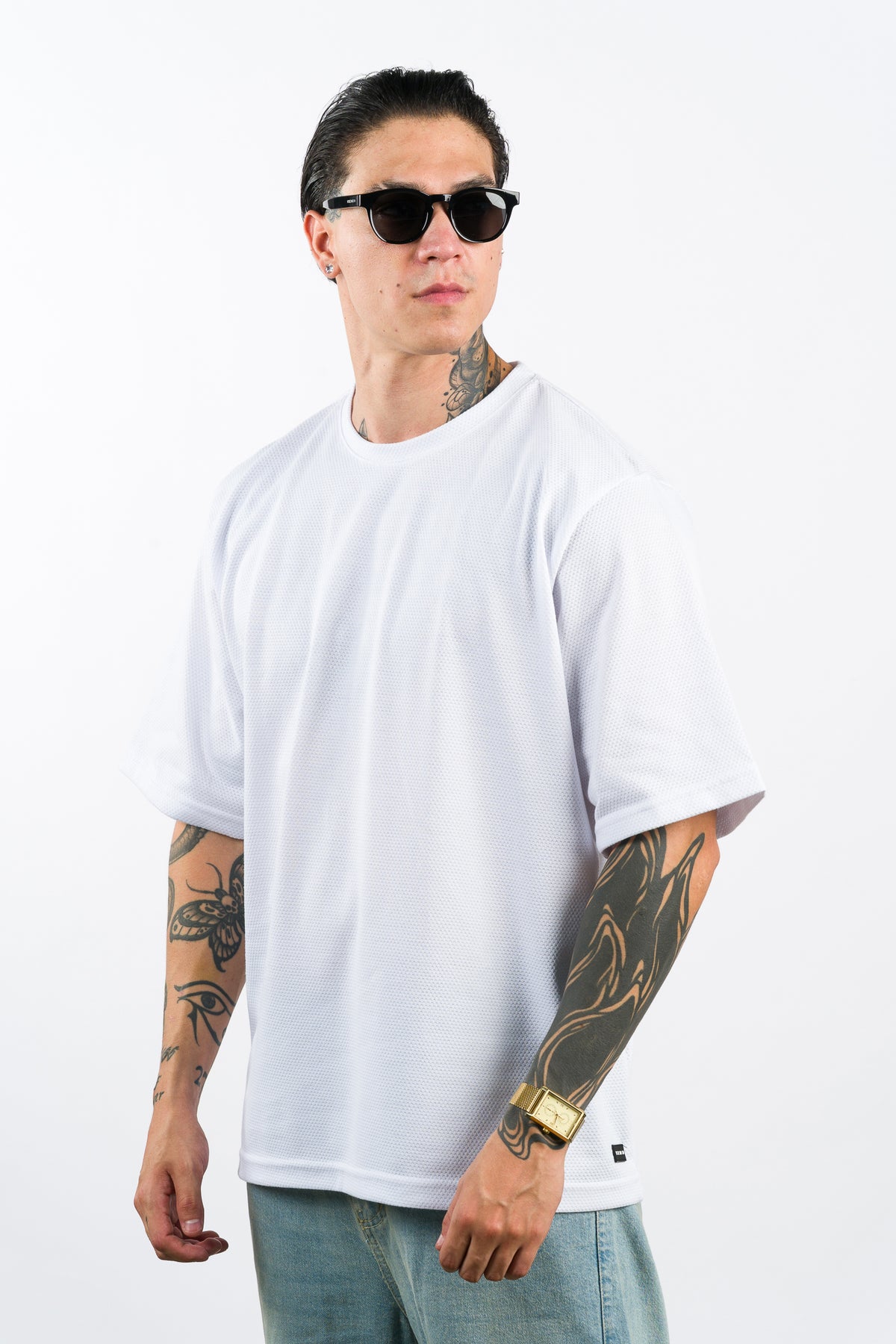 T-Shirt Over Text D Blanco