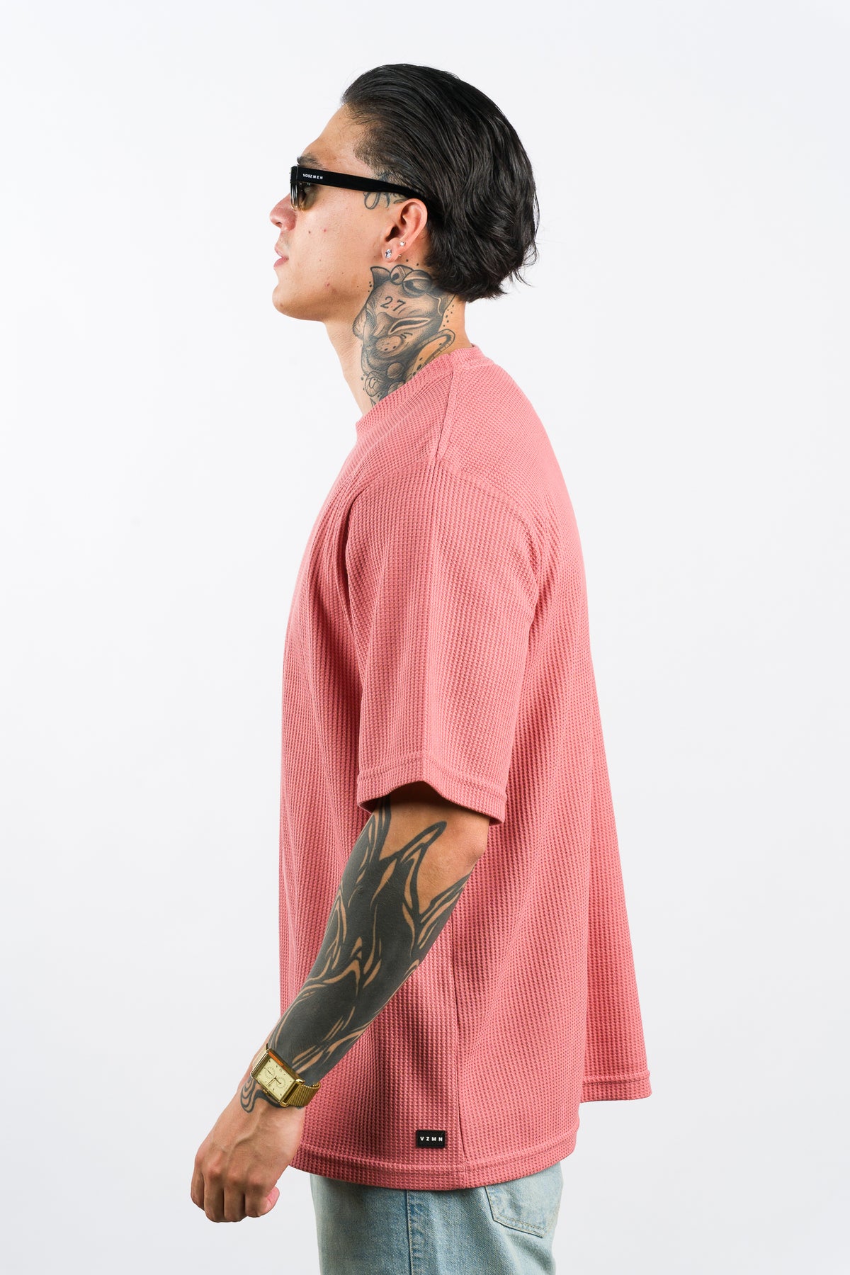 T-Shirt Over Text Q Dark Rose - Voszmen