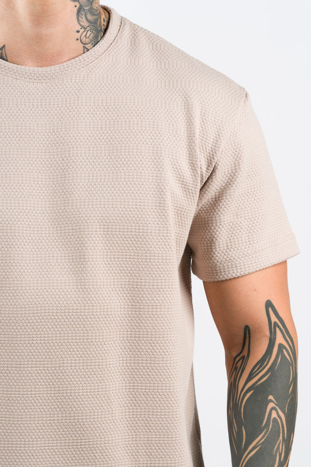 T-Shirt Text Ch Beige
