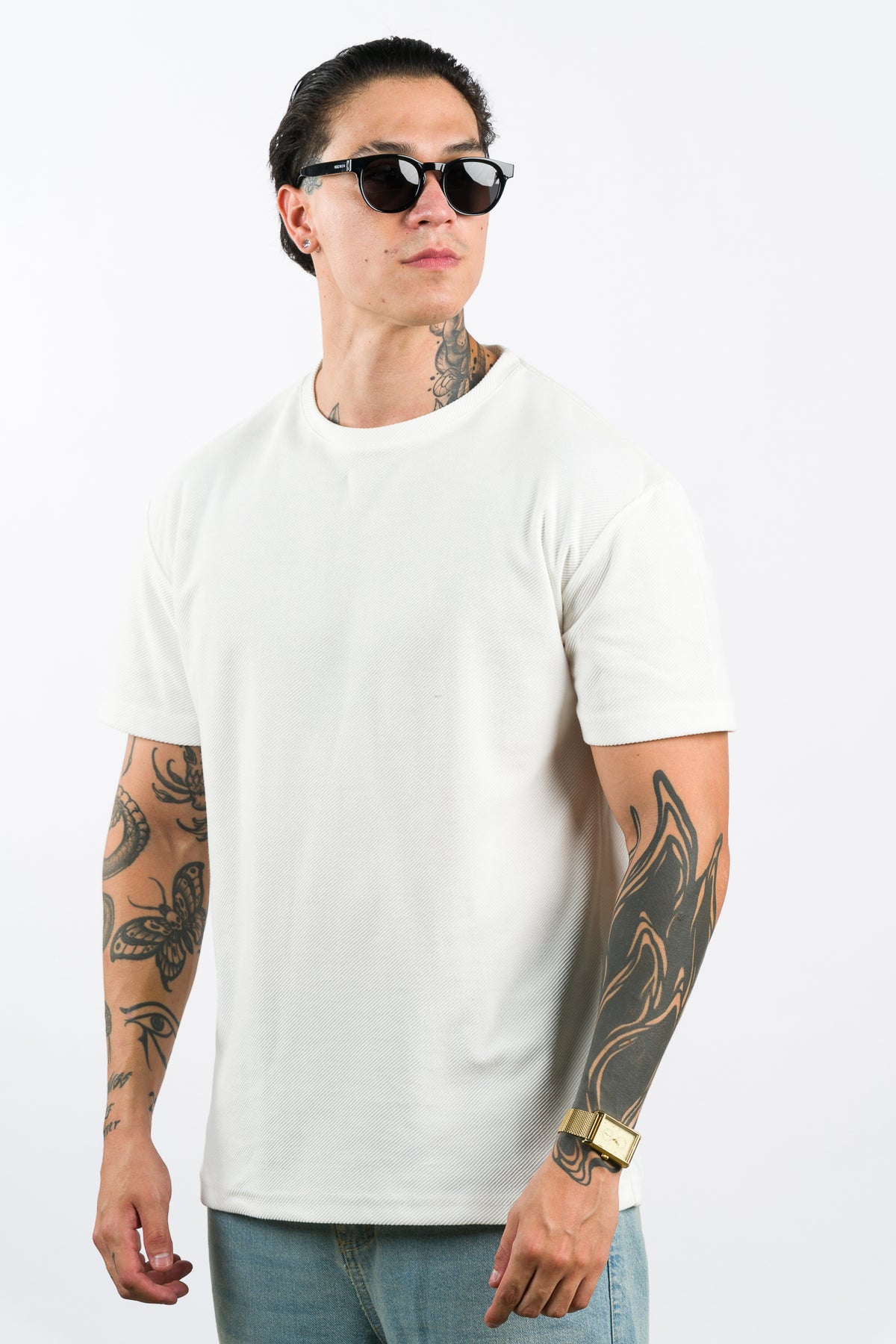 T-Shirt Text FZ Blanco Hueso