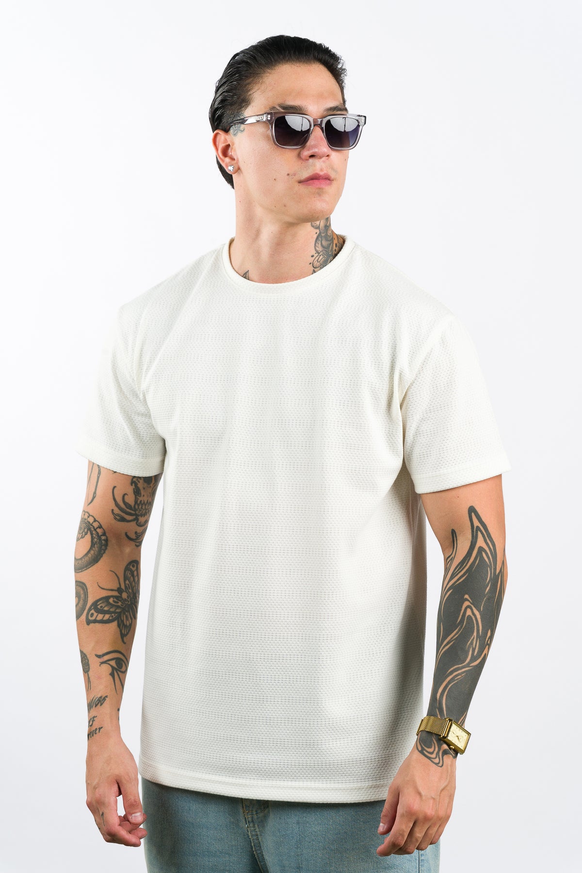T-Shirt Text Ch Blanco Hueso