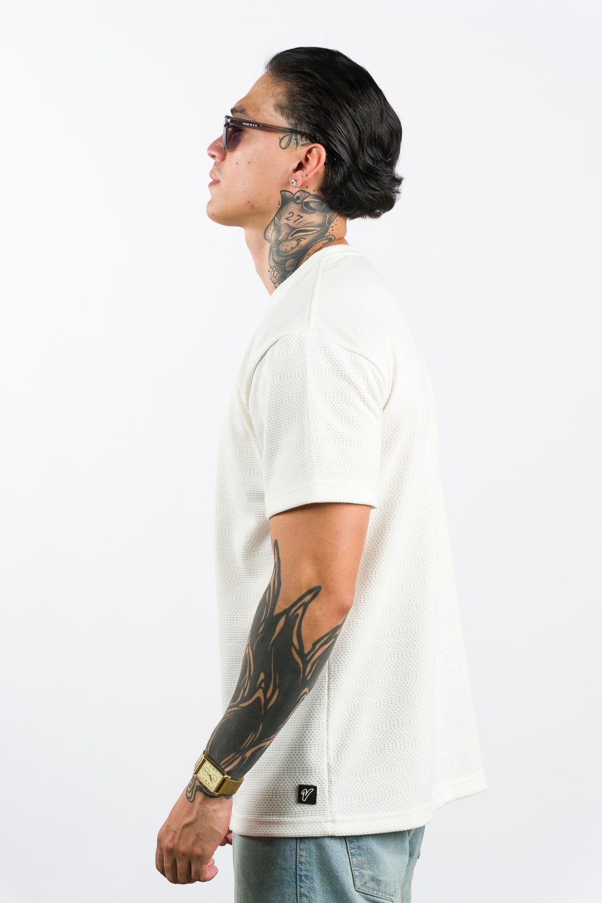 T-Shirt Text Ch Blanco Hueso - Voszmen