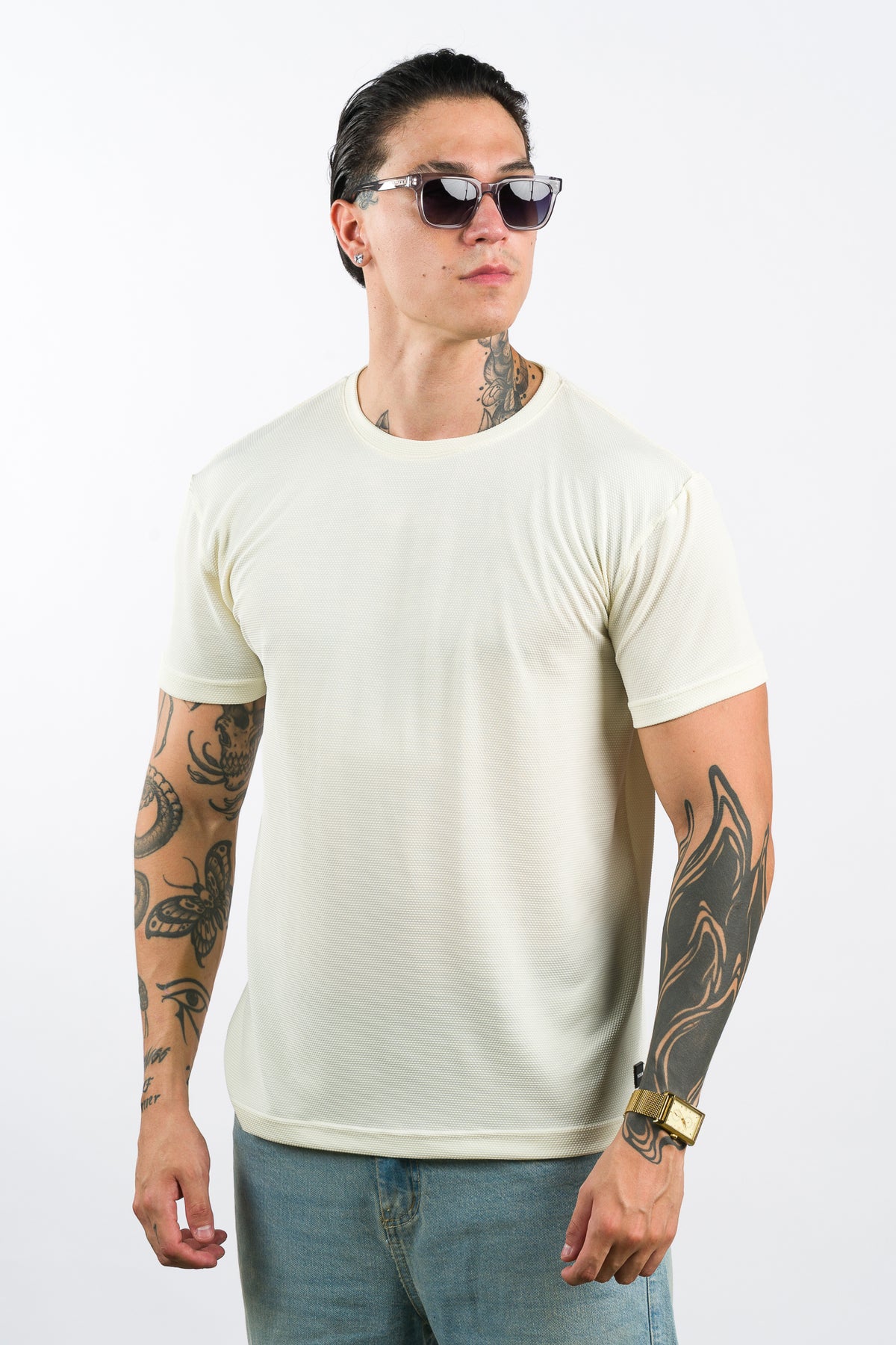T-Shirt Text LM Crema