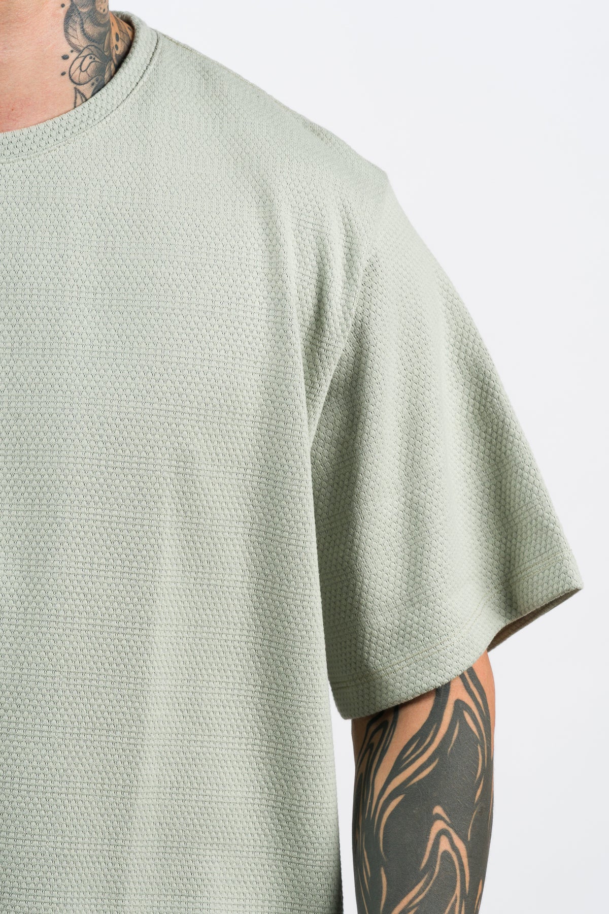 T-Shirt Over Text Ch verde Se