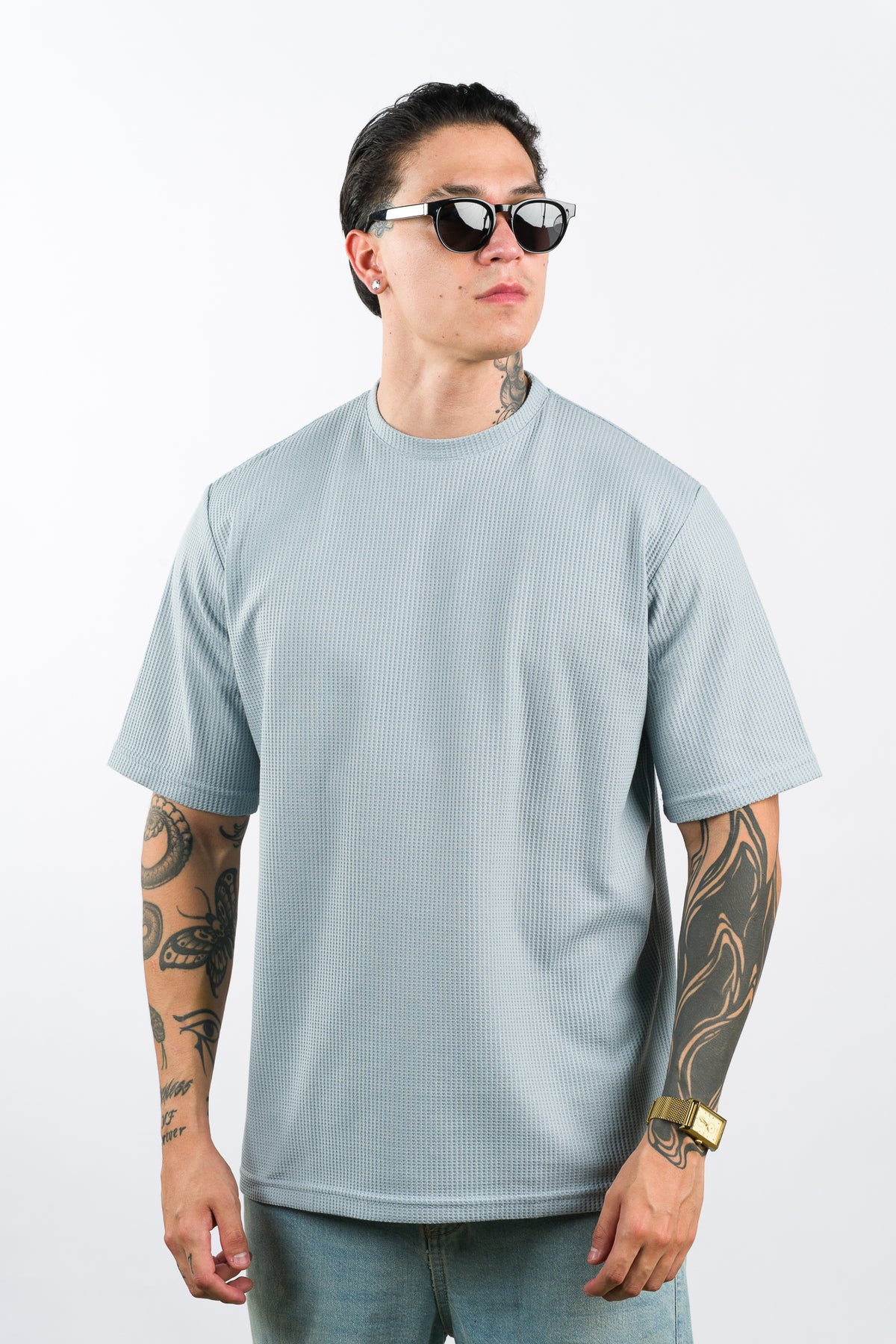 T-Shirt Text Q Celeste Pastel