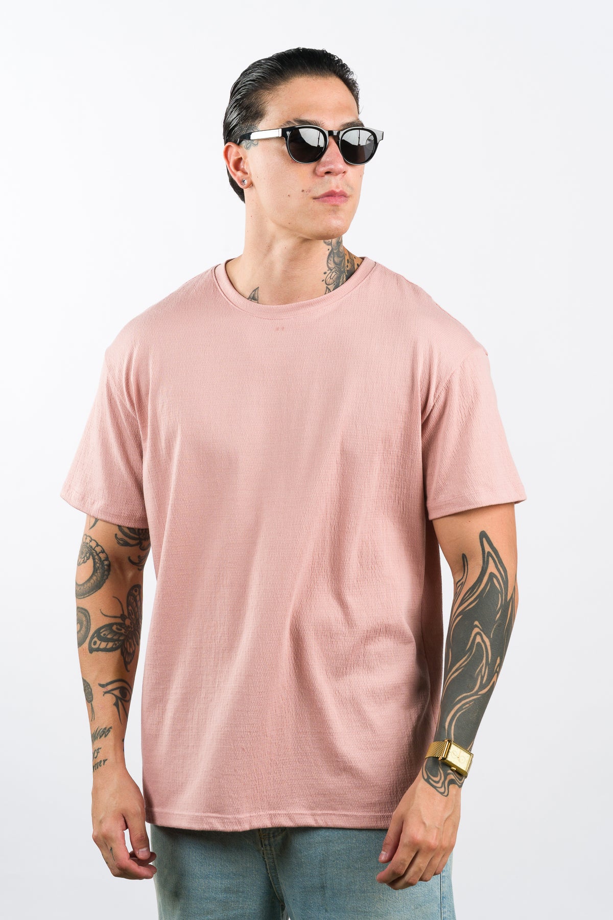 T-Shirt Text Fl palo rosa