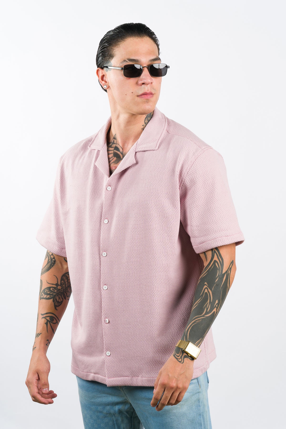 Camisa Text Ch Palo Rosa