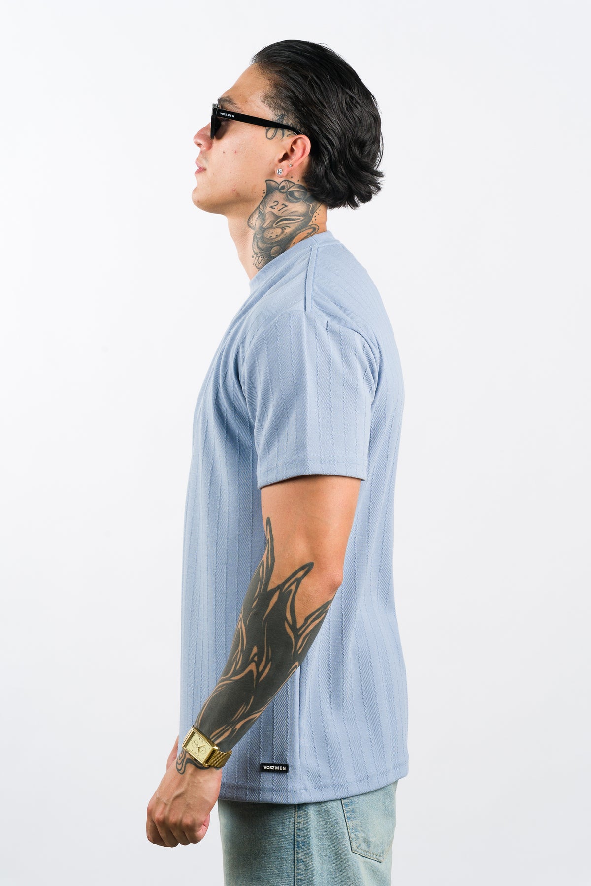 T-Shirt Text Kr celeste - Voszmen
