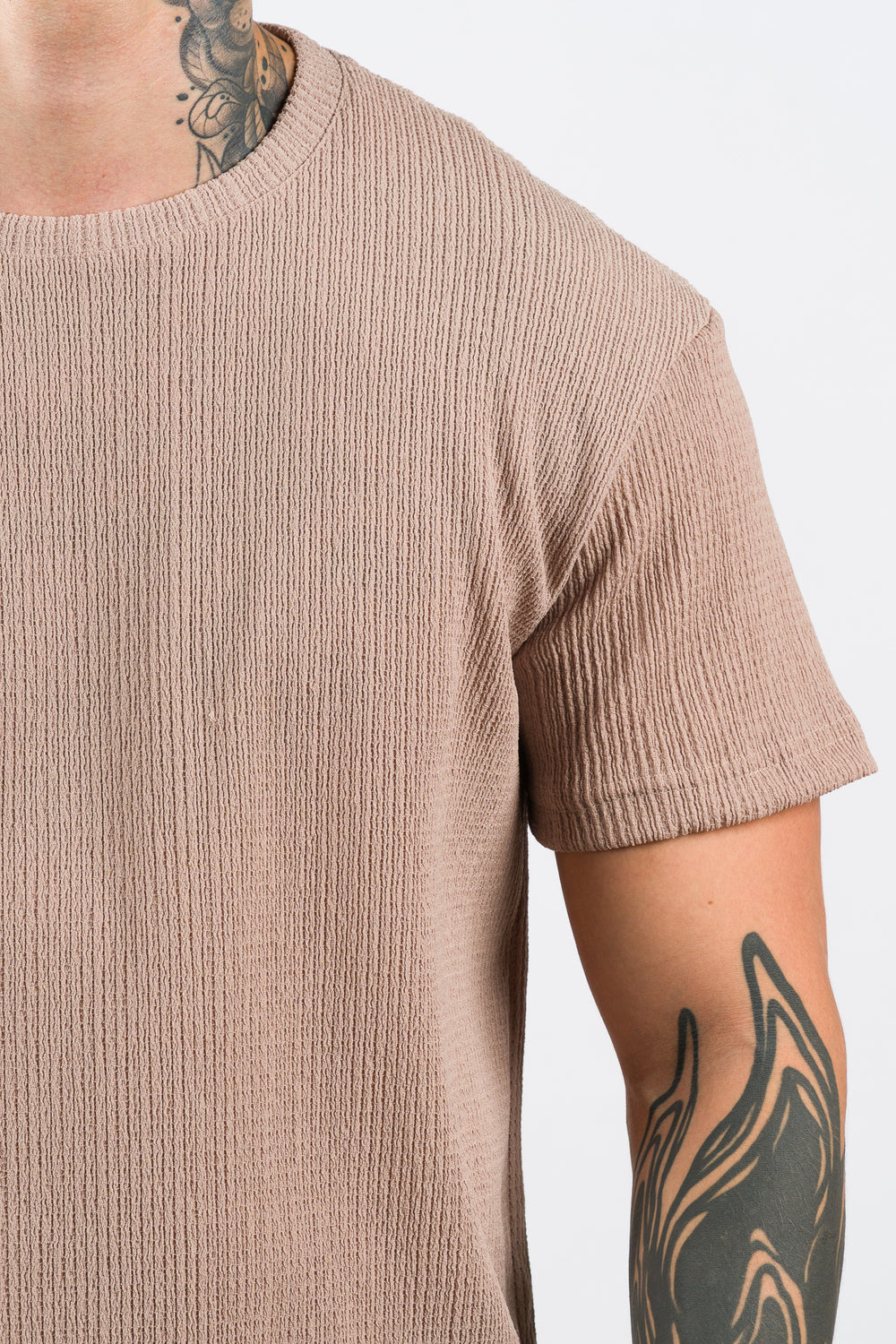 T-Shirt Text L Beige O