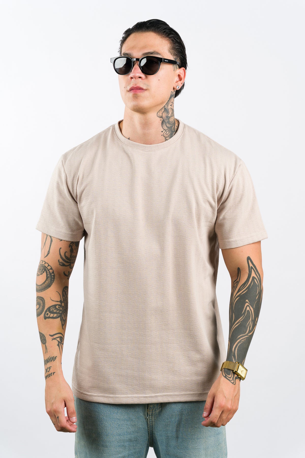 T-Shirt Text DH Beige - Voszmen