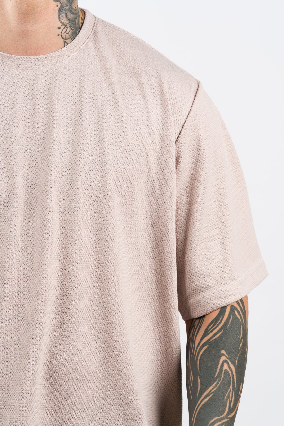T-Shirt Over Text D beige