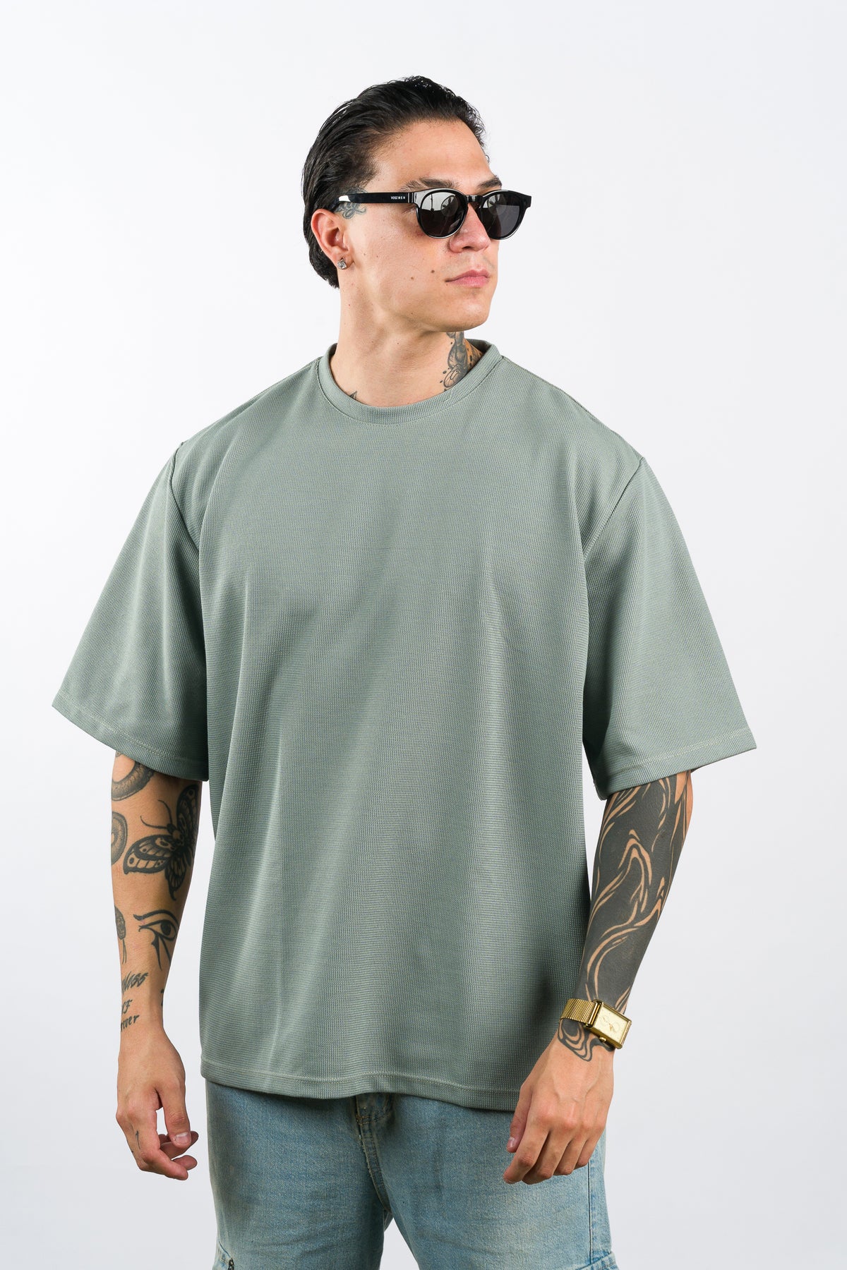 T-Shirt Over Text F Verde Se