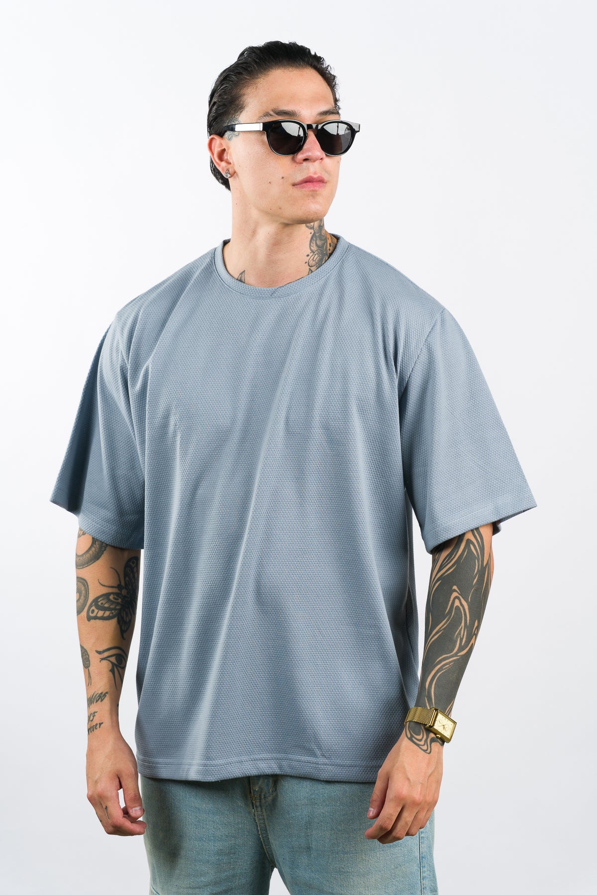 T-Shirt Over Text D gris - Voszmen
