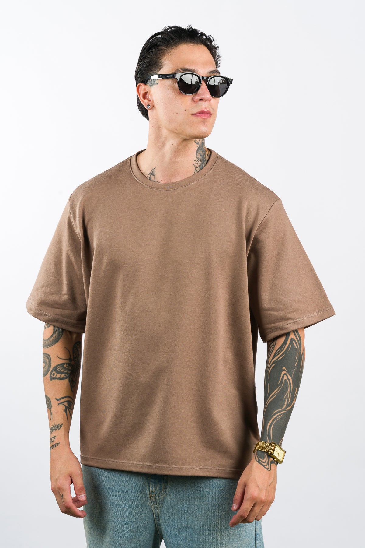 T Shirt Over BT Beige Oscuro