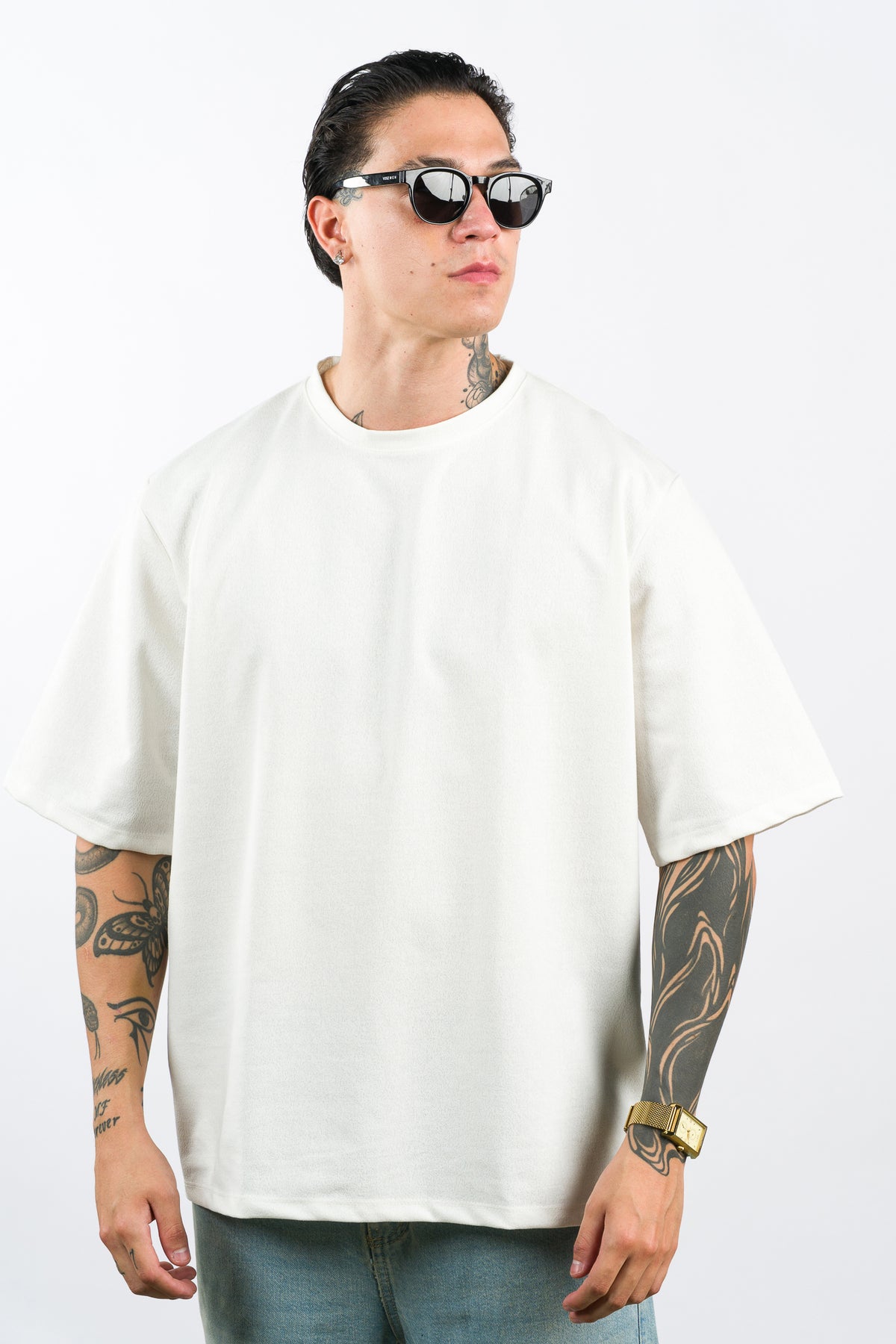T-Shirt Over Text VT Blanco H