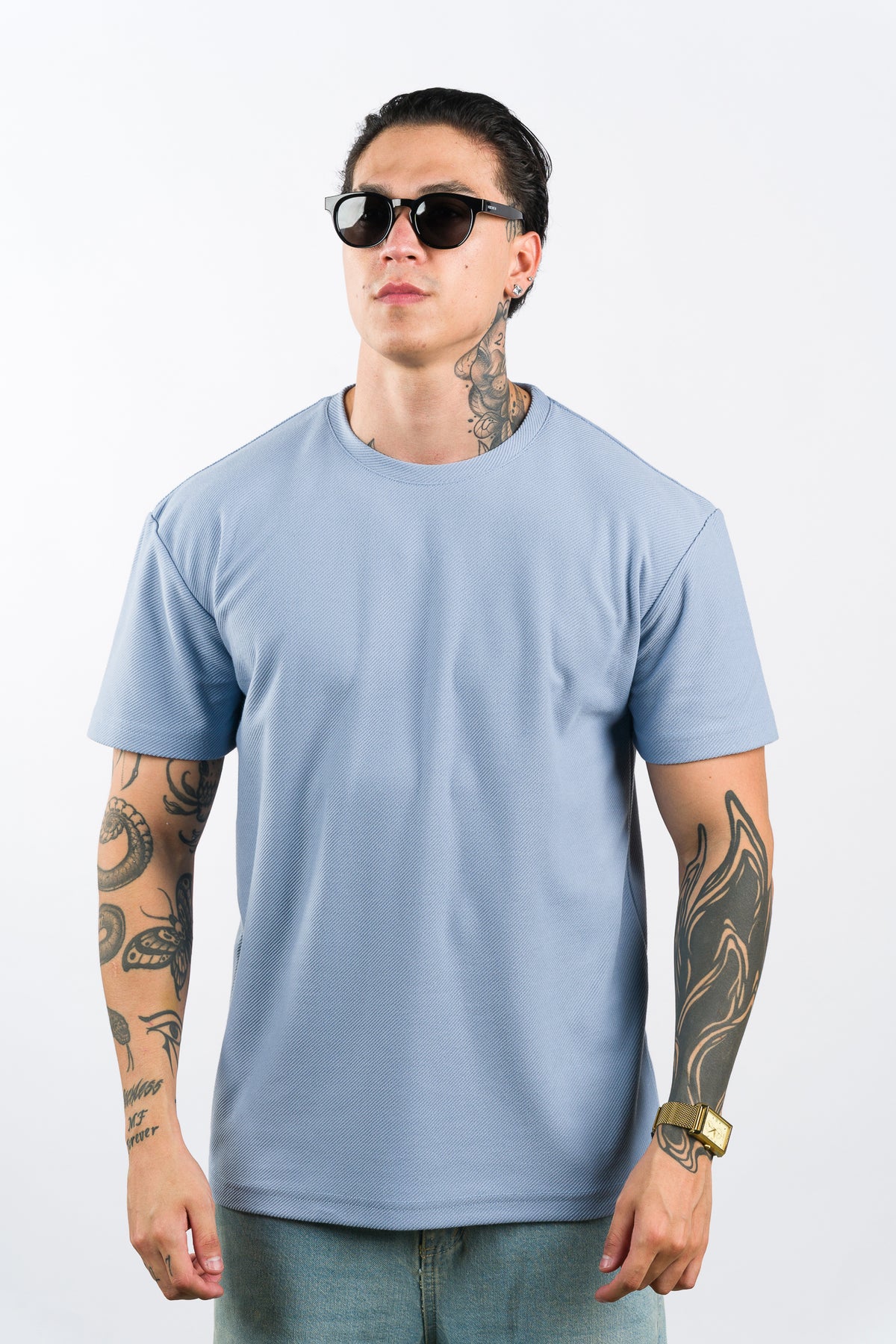 T-Shirt Text FZ Celeste