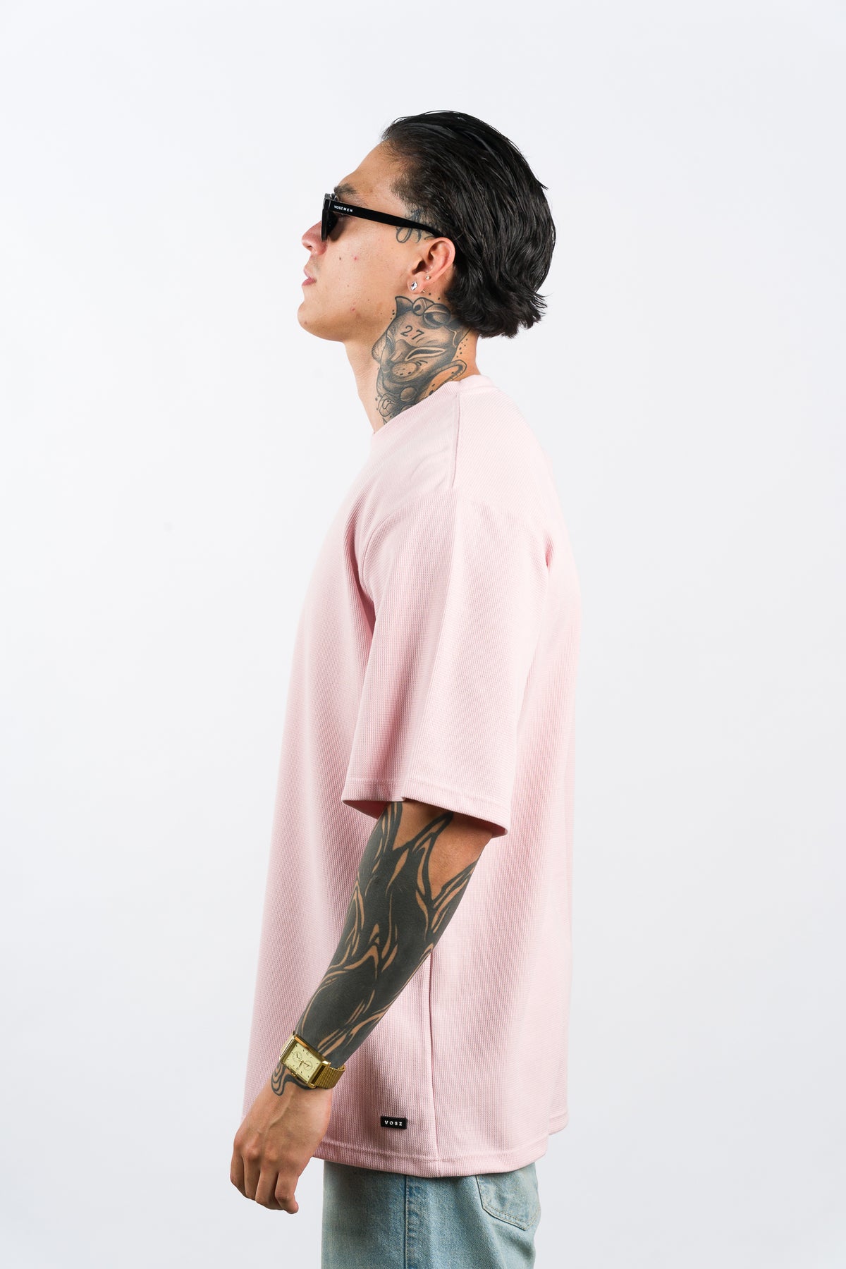 T-Shirt Over Text F Rosa - Voszmen