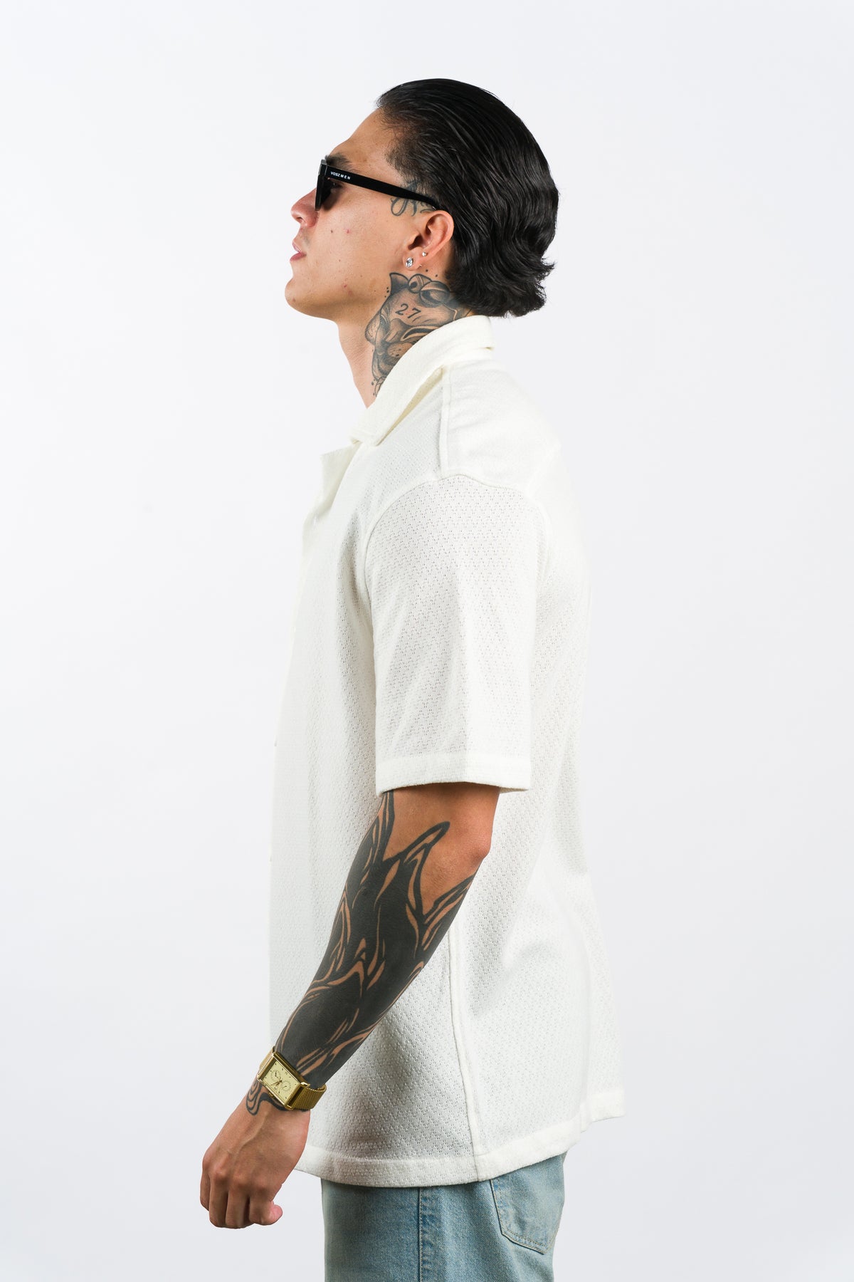 Camisa Over Tejida SZ Blanco H - Voszmen