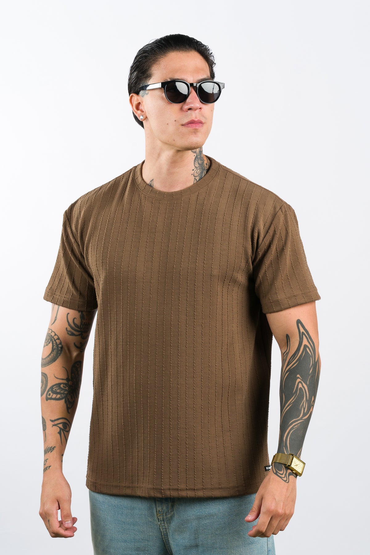 T-Shirt Text Kr Café Oscuro