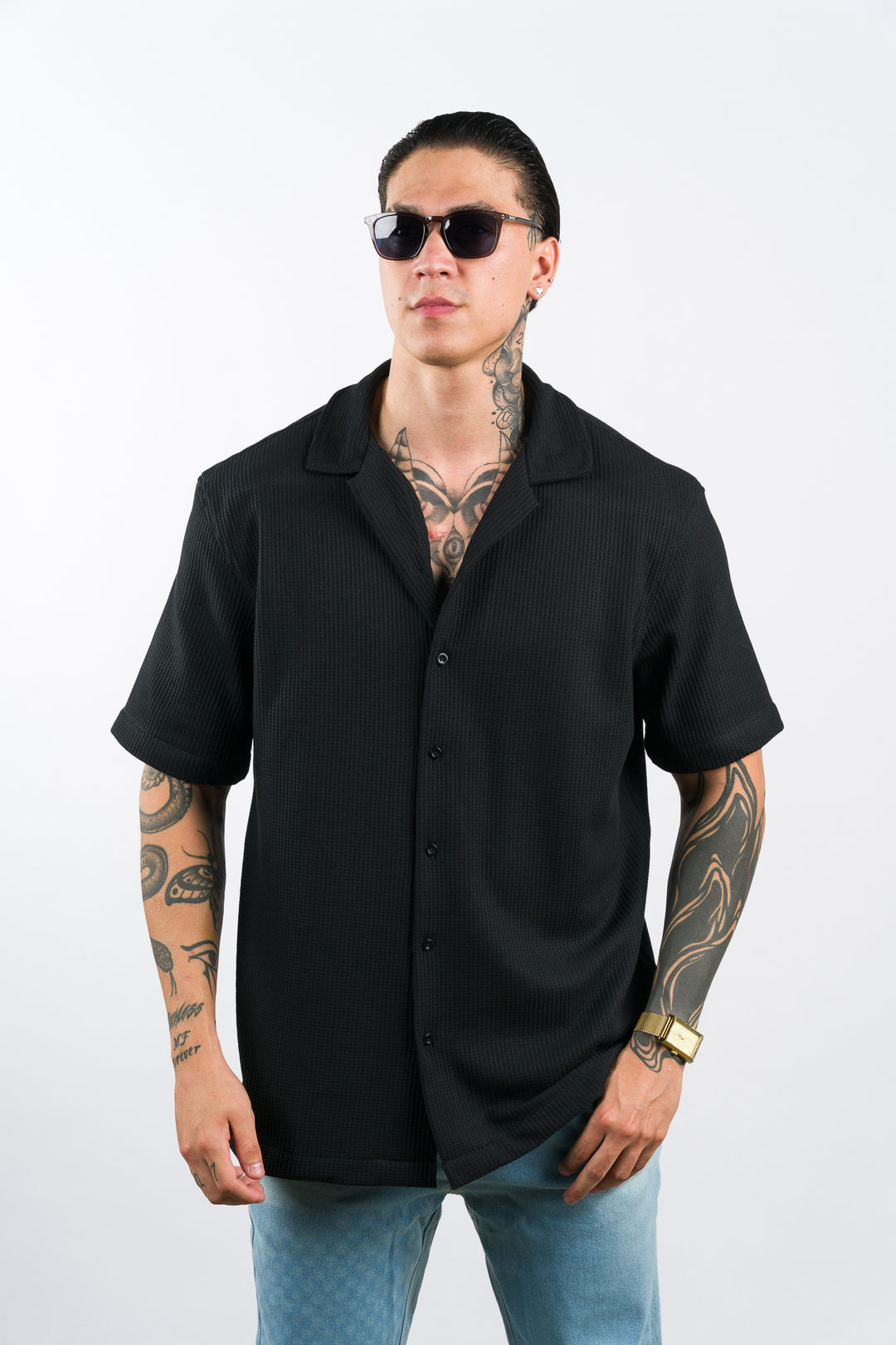 Camisa Text Q Negra