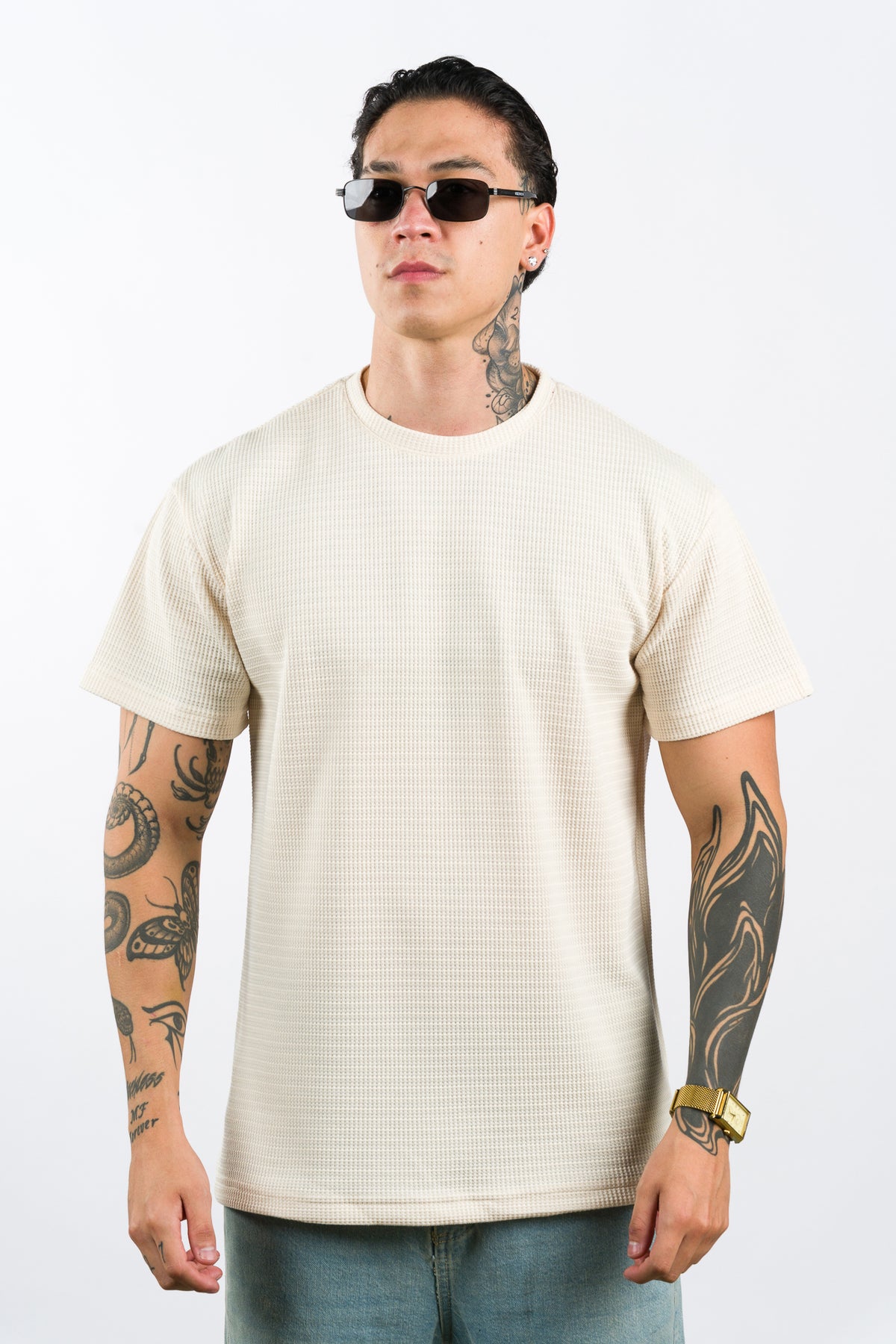 T-Shirt Text Qr Crema