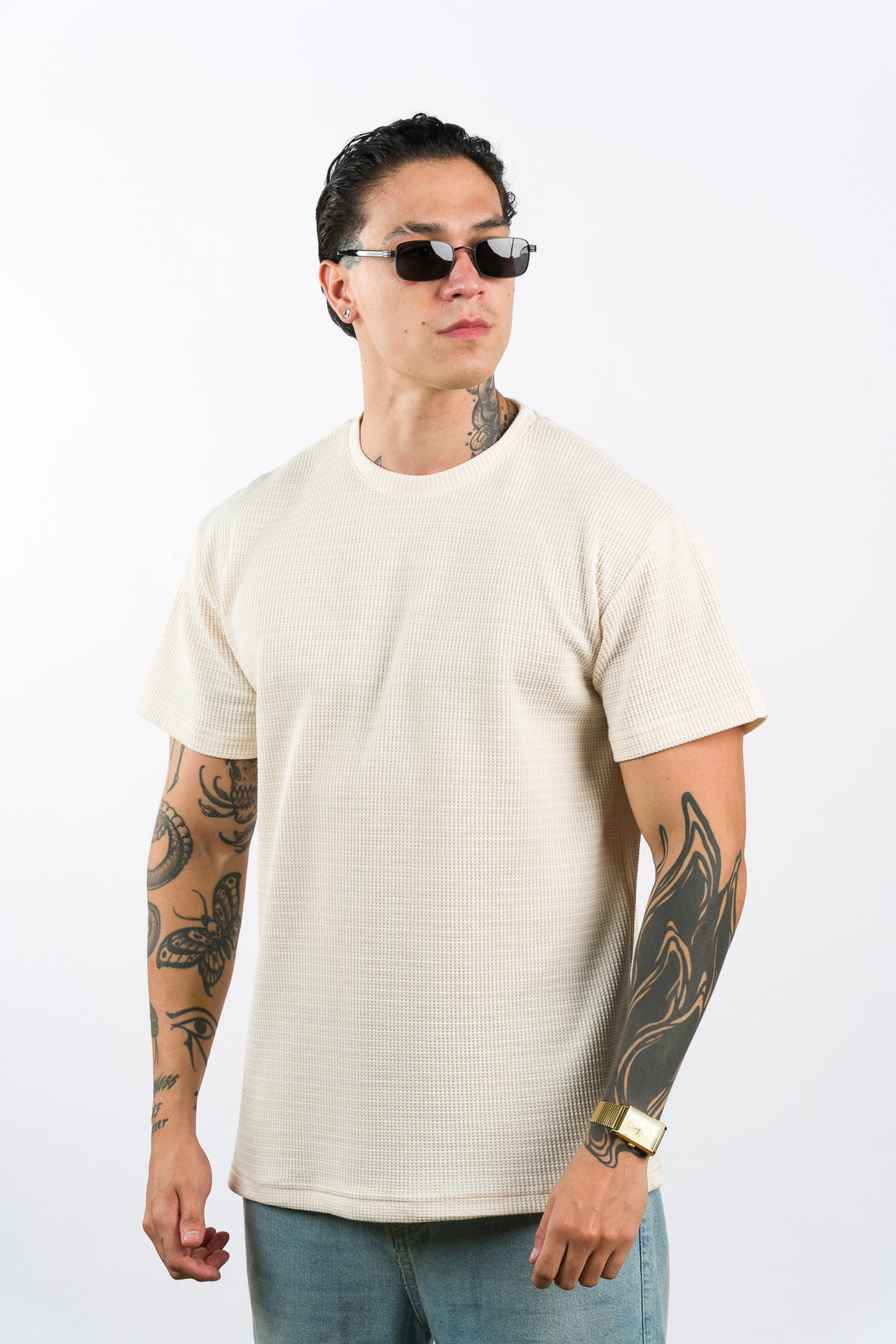 T-Shirt Text Qr Crema