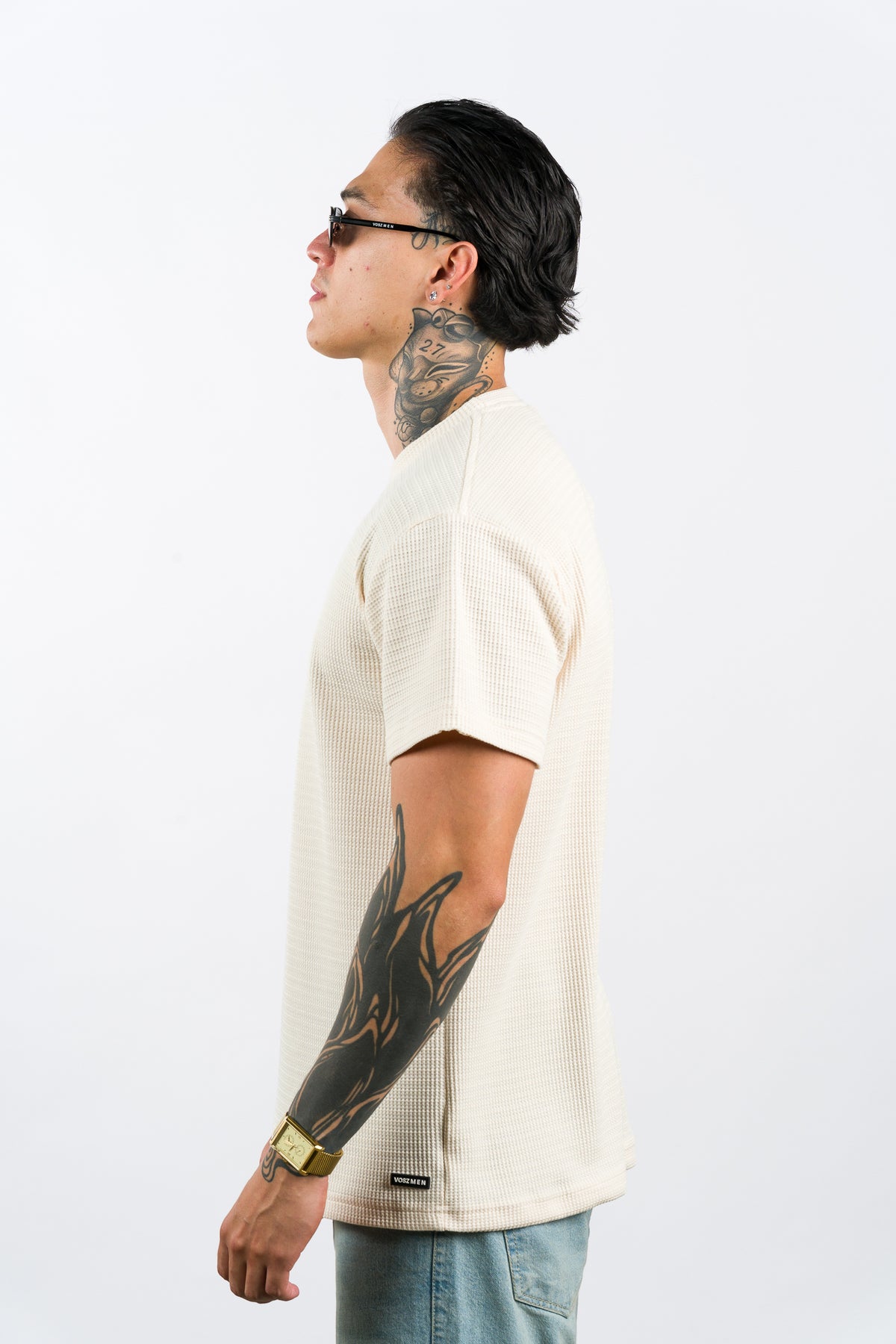 T-Shirt Text Qr Crema