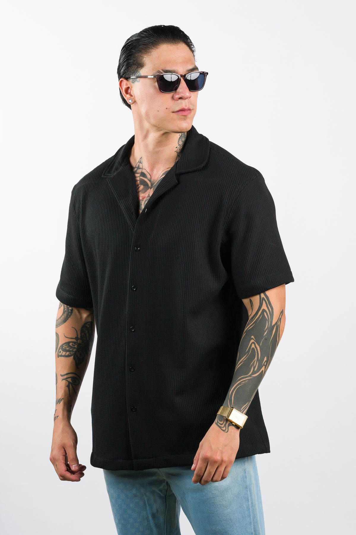 Camisa Text Q Negra