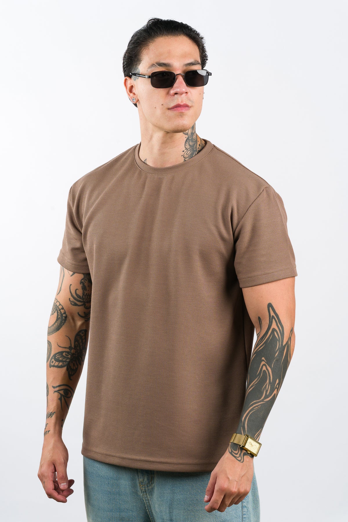 T-Shirt Text F Brown