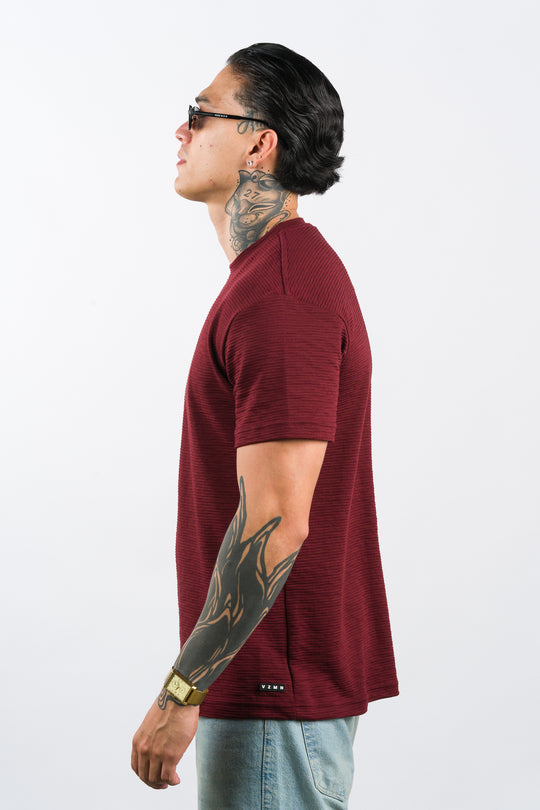 T-Shirt Text B Vino Oscuro
