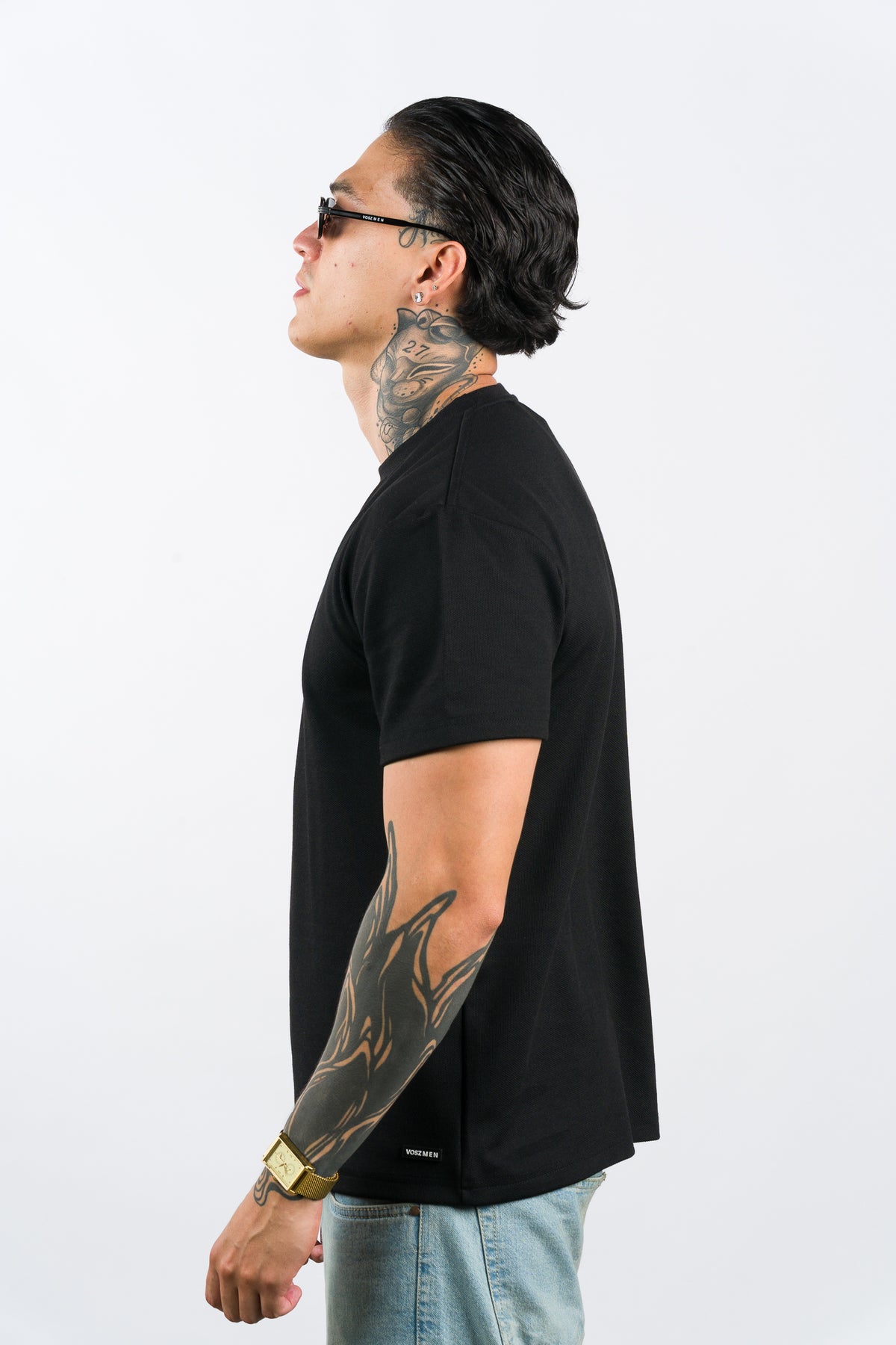 T-Shirt Text Na Negra - Voszmen