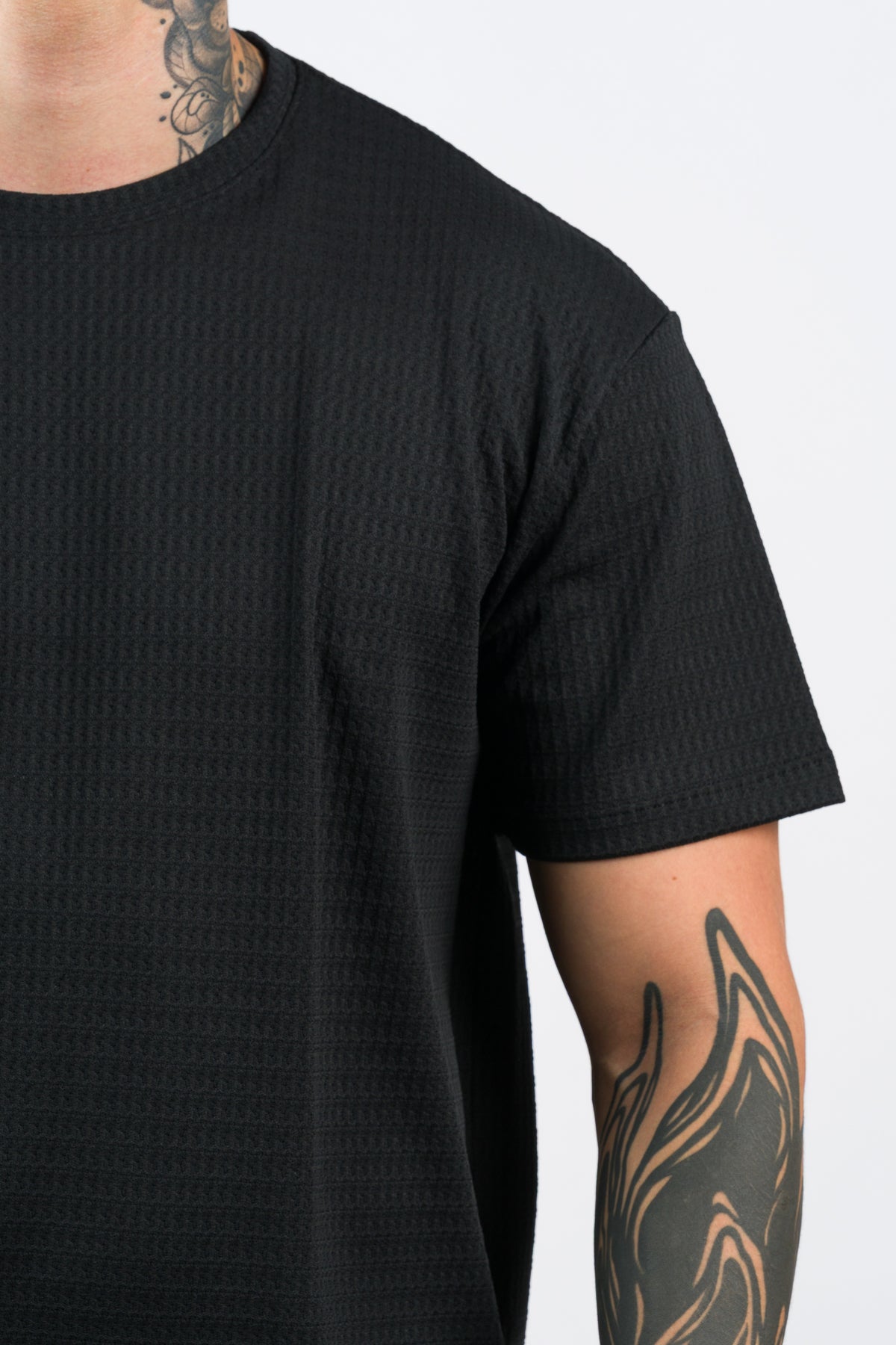 T-Shirt Text CR Negro