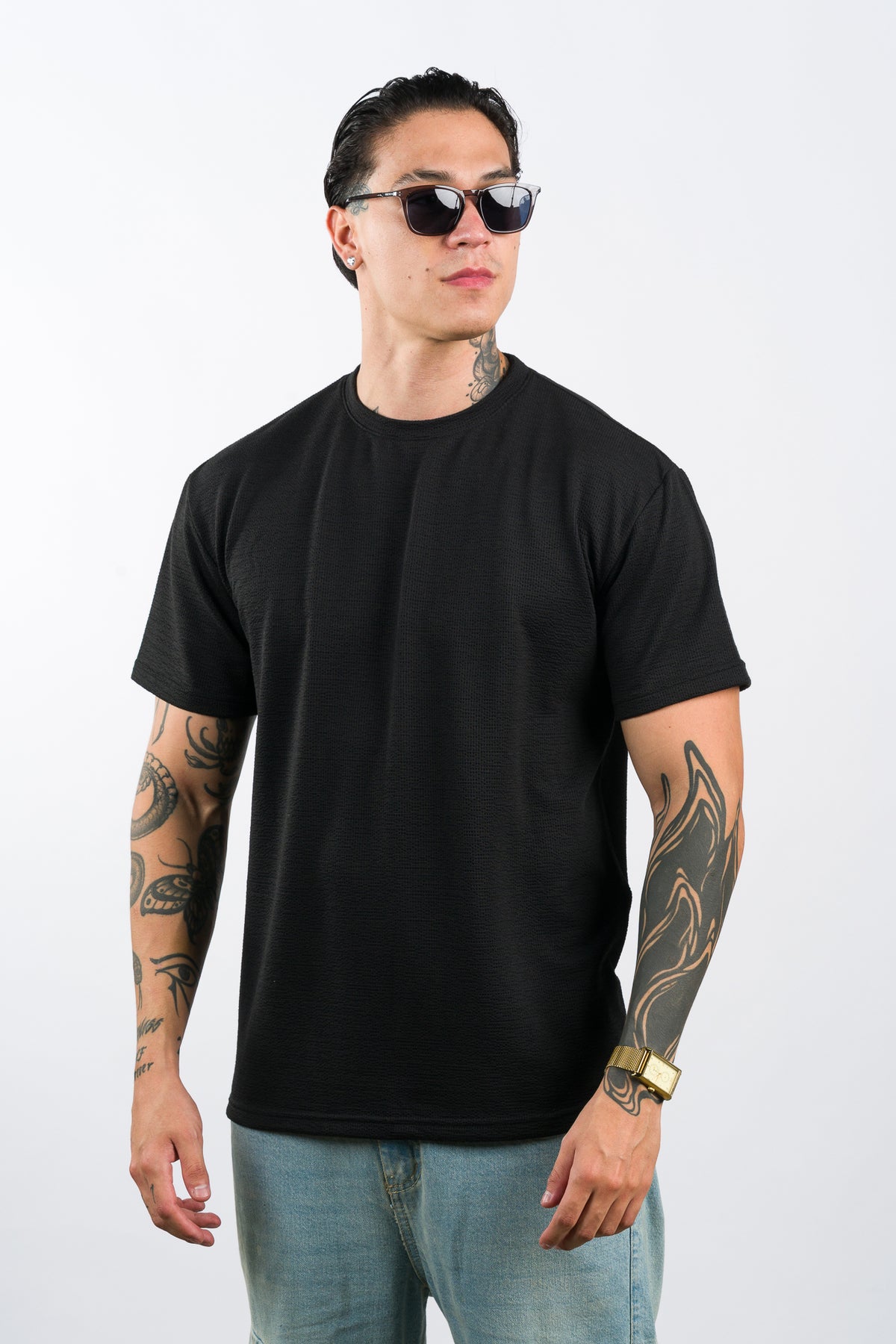 T-Shirt Text Rk Negra