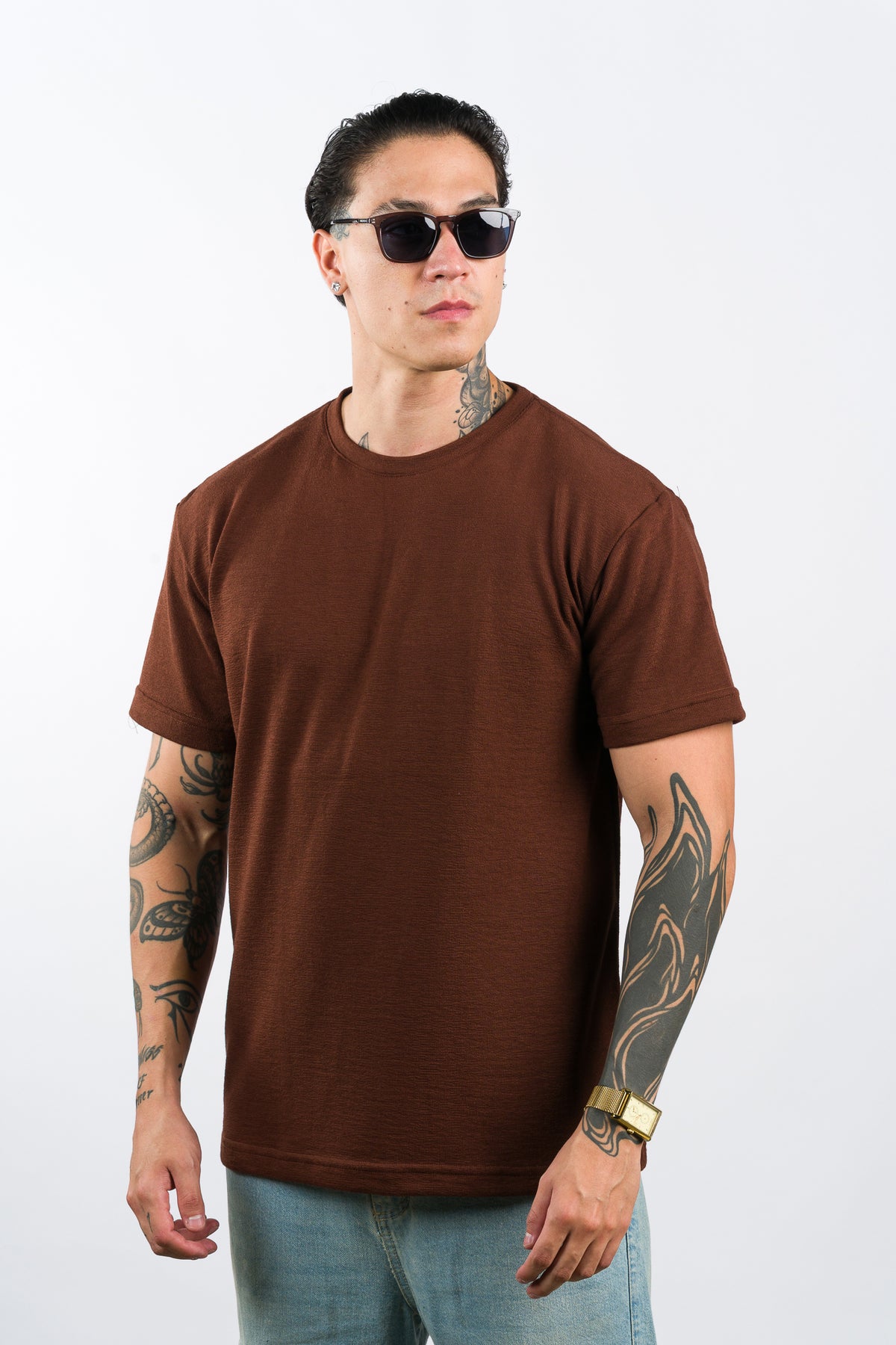 T-Shirt Text DL Café Oscuro