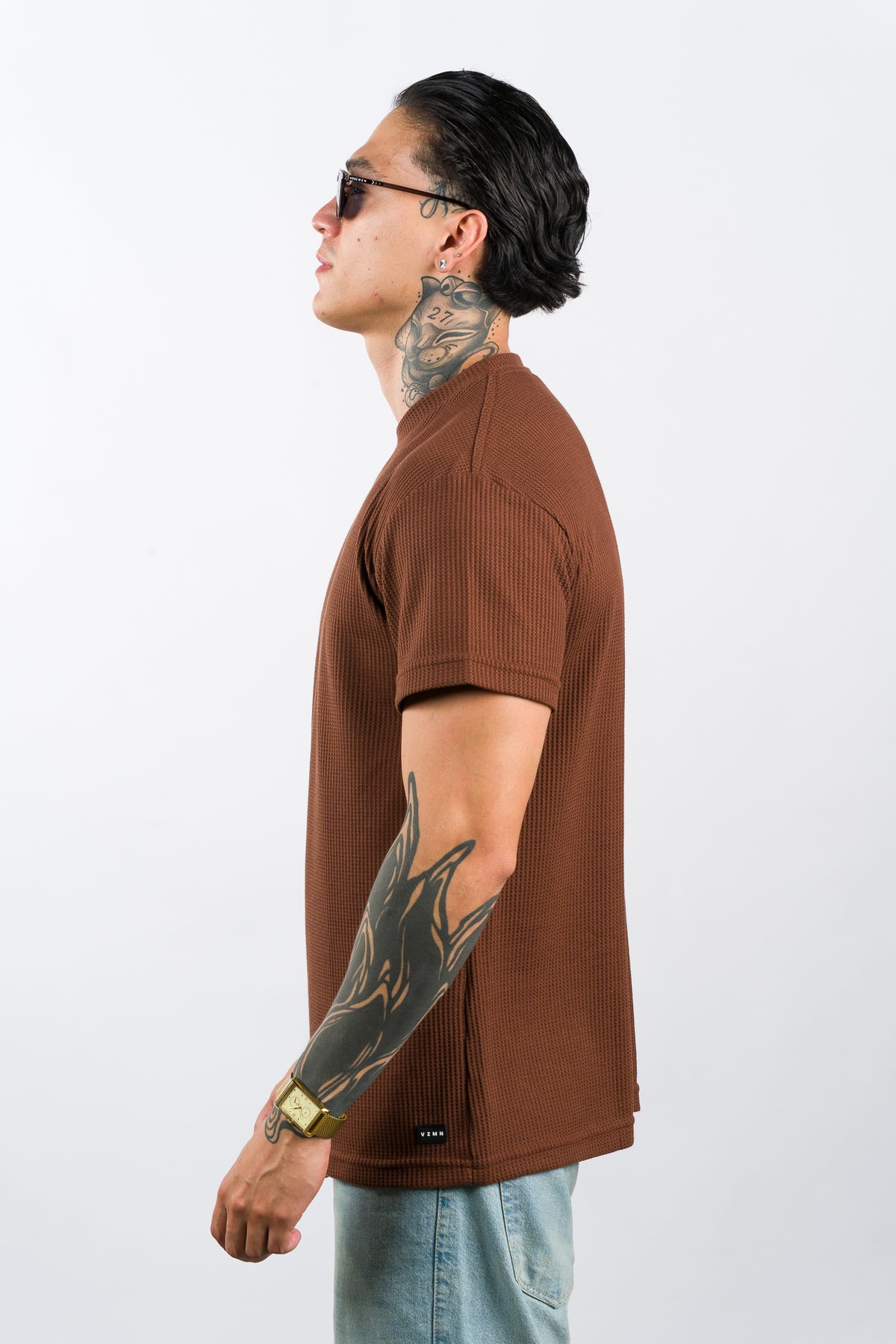 T-Shirt Text Q Café Oscuro - Voszmen