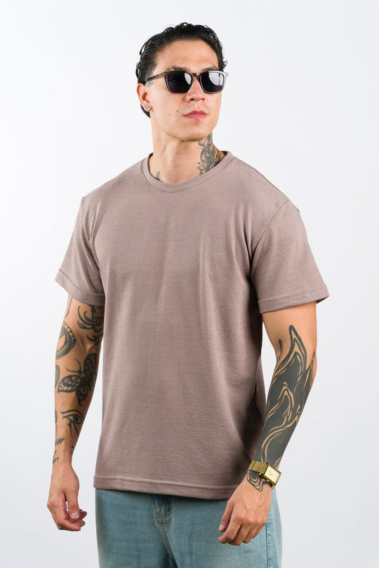 T-Shirt Text DL Beige Oscuro
